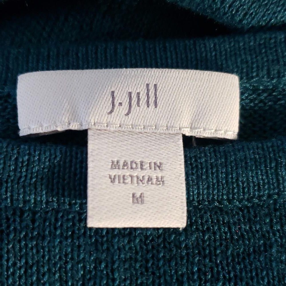 Designer CT794 J.Jill Ladies Dark Teal Crew Neck Sweater M Size M / US 6-8 / IT 42-44 - 6 Thumbnail