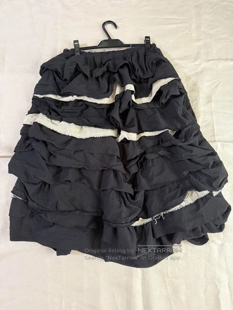 Comme des Garcons Comme des Garcons size M Black vintage layered design skir Size 23" - 3 Thumbnail