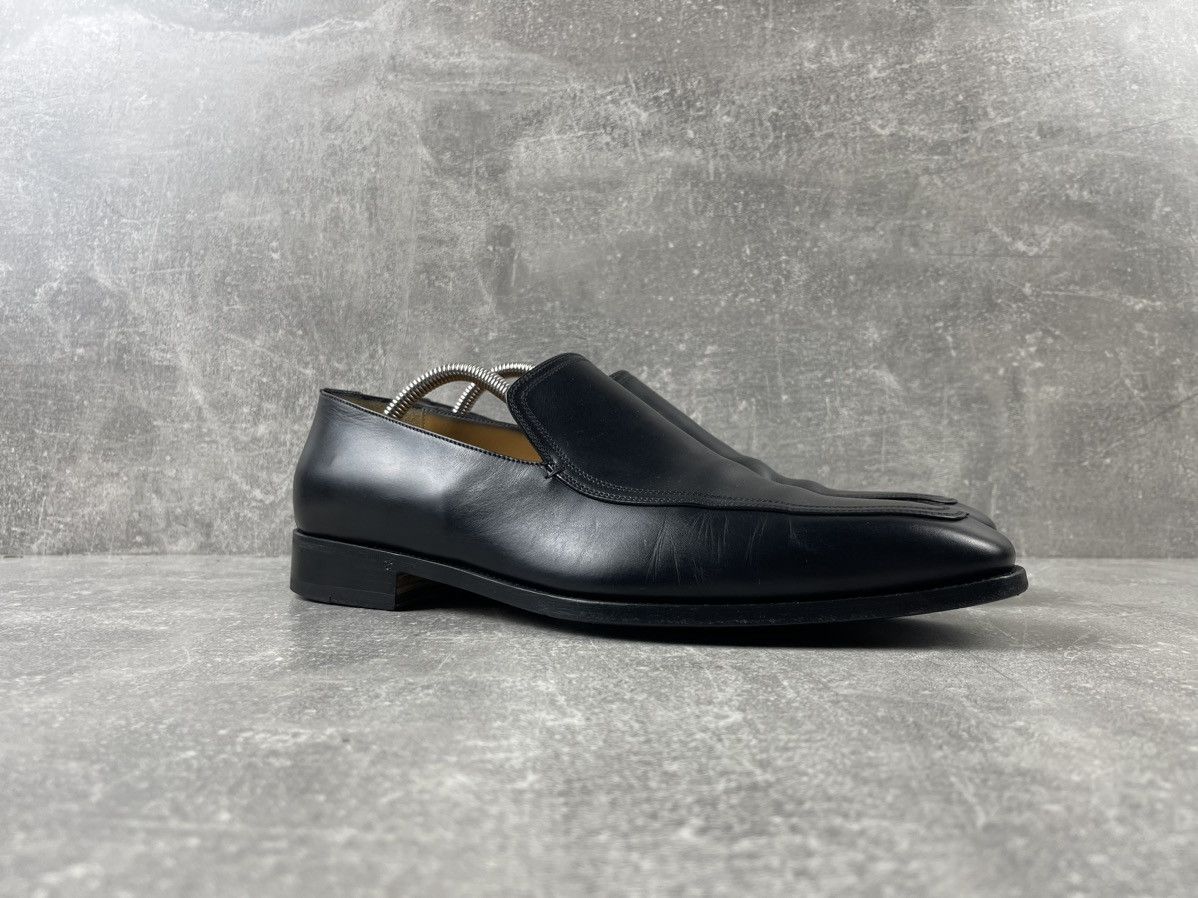 Gucci × Vintage Gucci Archive Black Leather Moccasins Slip-on Shoes Size US 10 / EU 43 - 3 Thumbnail
