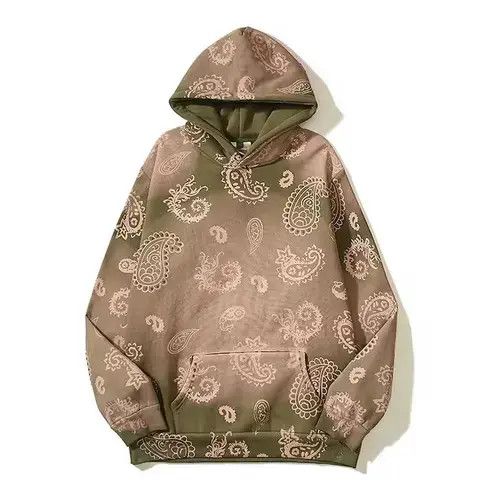 Japanese Brand Faded Green Paisley Vintage Design Hoodies Size US M / EU 48-50 / 2 - 2 Thumbnail