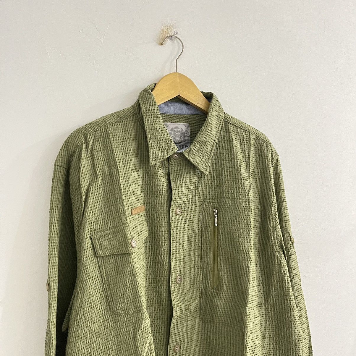 Japanese Brand Textured Shirt Long Sleeve - JUN25 Size US L / EU 52-54 / 3 - 3 Thumbnail