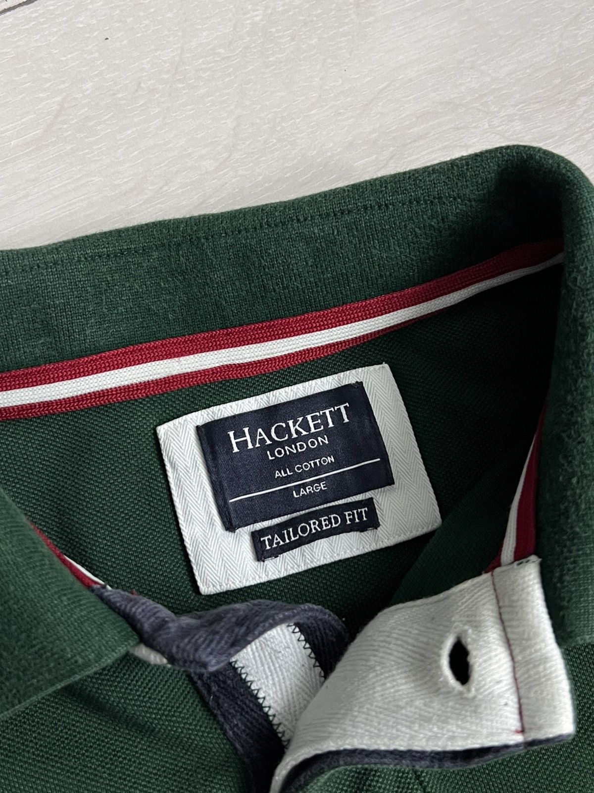 Hackett Hackett Polo Longsleeve Rugby Shirt Size US L / EU 52-54 / 3 - 12 Thumbnail