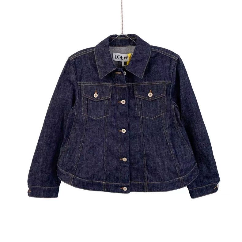 Loewe LOEWE Piper Logo denim jacket Size XXS / US 00 / IT 34 - 1 Thumbnail