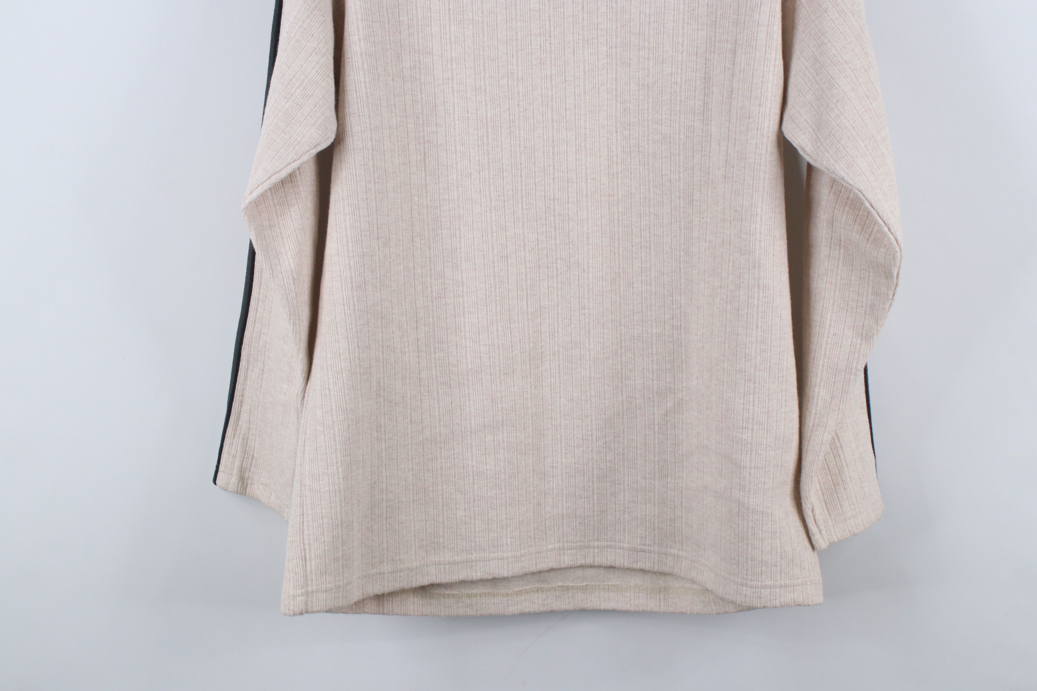 Express × Vintage Vintage 90s Express Striped Ribbed Knit Long Sleeve T-Shirt Size L / US 10 / IT 46 - 10 Thumbnail