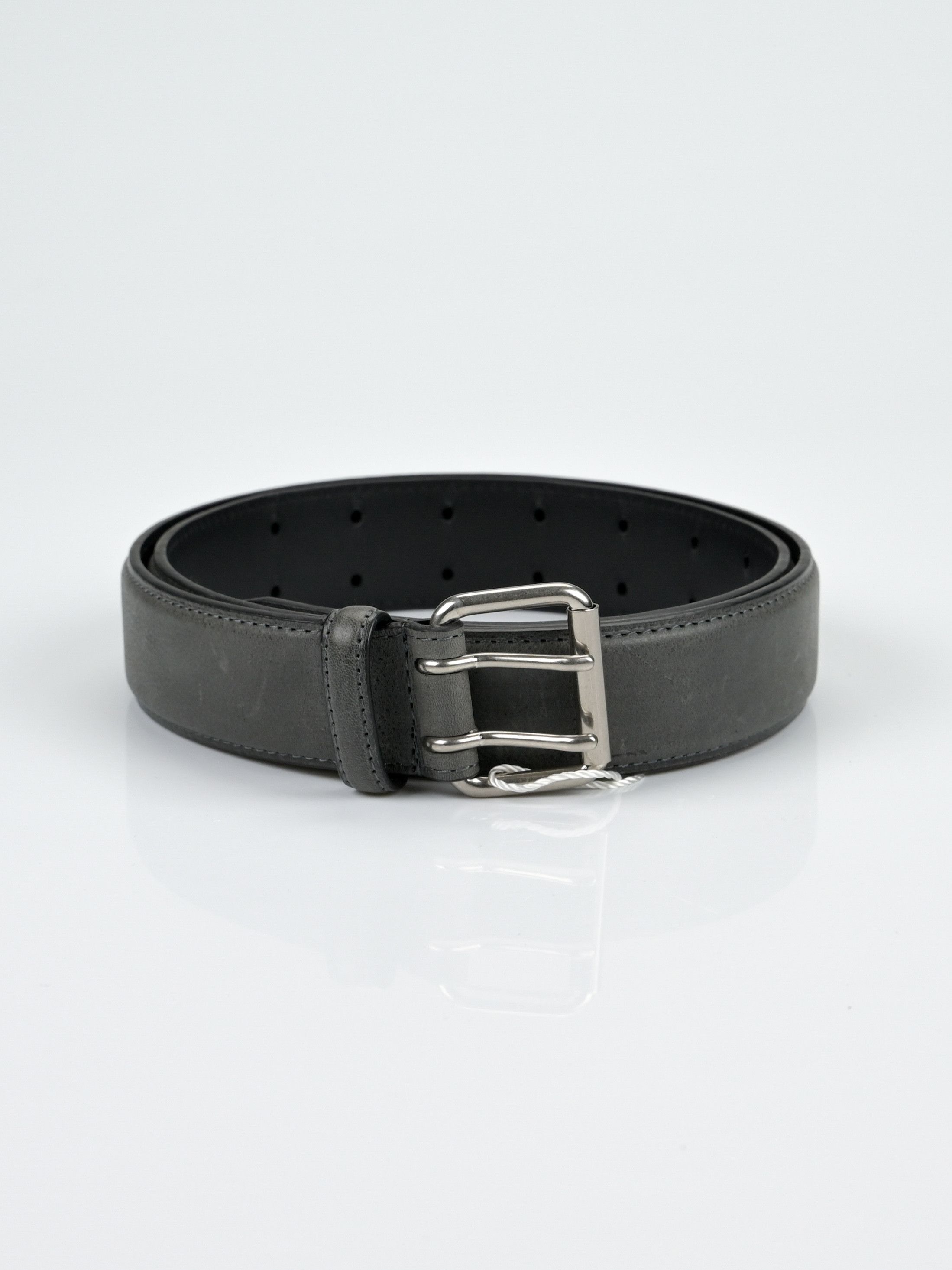 RELL TWO PRONG BELT IN CRINKLE LEATHER – VUJA DÉ