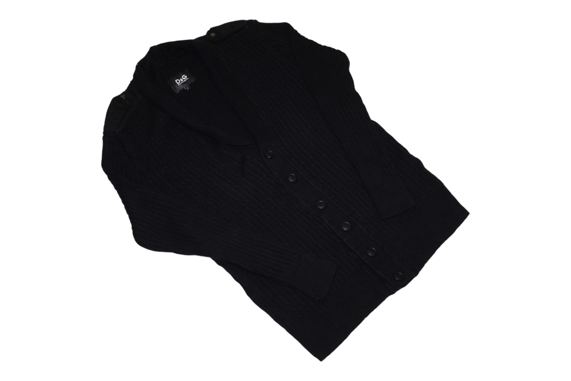 Dolce & Gabbana Dolce & Gabbana Cable Knit Acrylic Viscose Shawl Cardigan Size US L / EU 52-54 / 3 - 5 Thumbnail