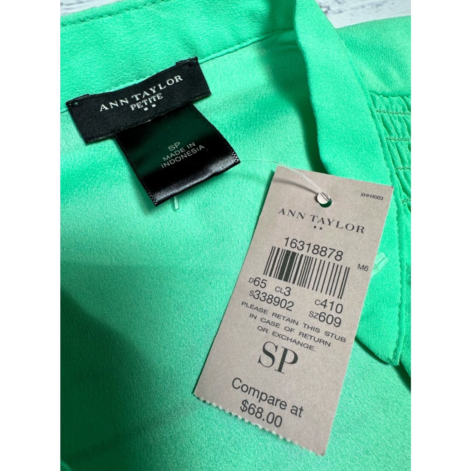 Ann Taylor Ann Taylor Tank Womens Petite PS Green Ruffled Neck Pullover New Size S / US 4 / IT 40 - 6 Thumbnail