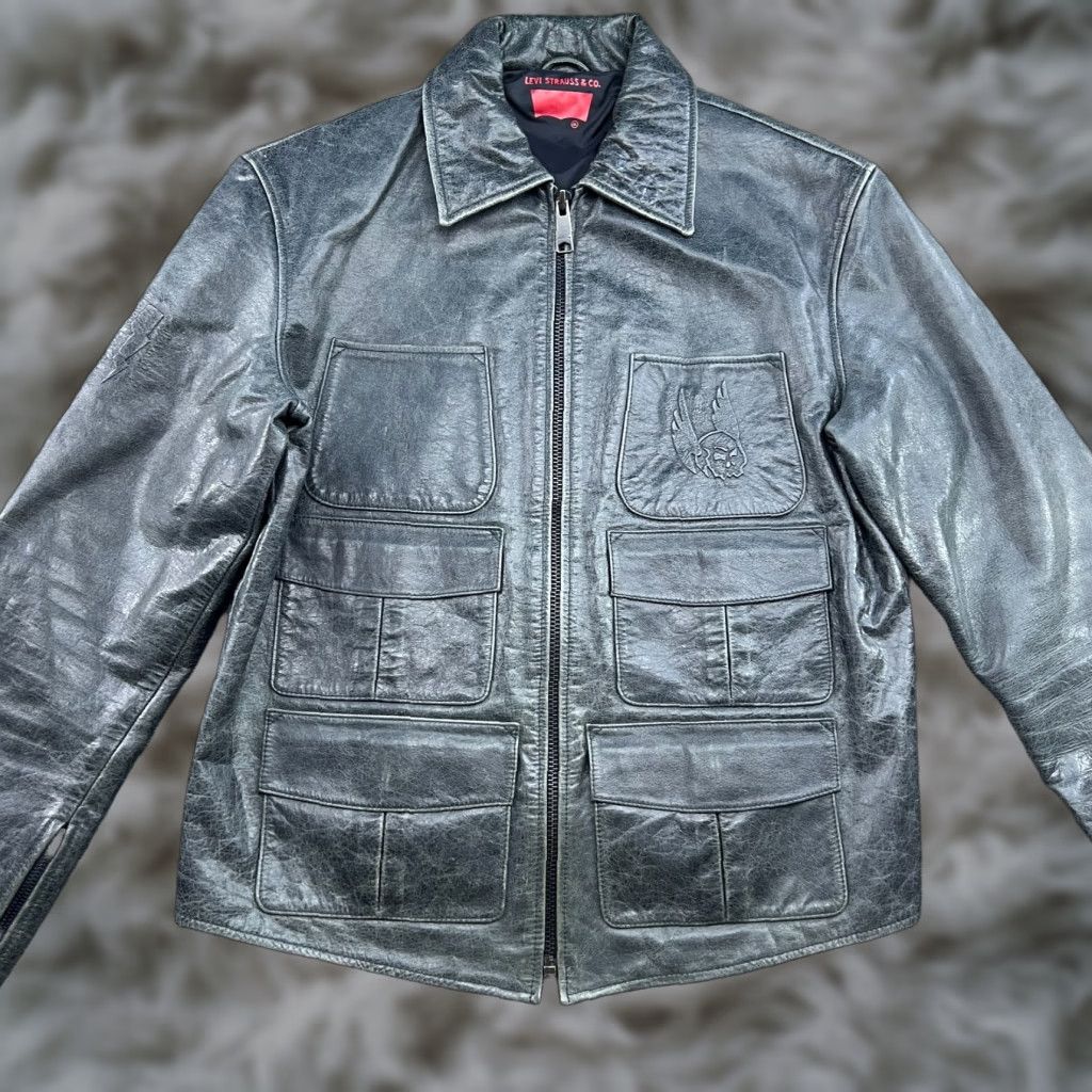 Levi's Levi's Mens Jacket Leather Motorcycle Biker Black Skull Medium Size M Vintage No XS? Size US M / EU 48-50 / 2 - 1 Thumbnail