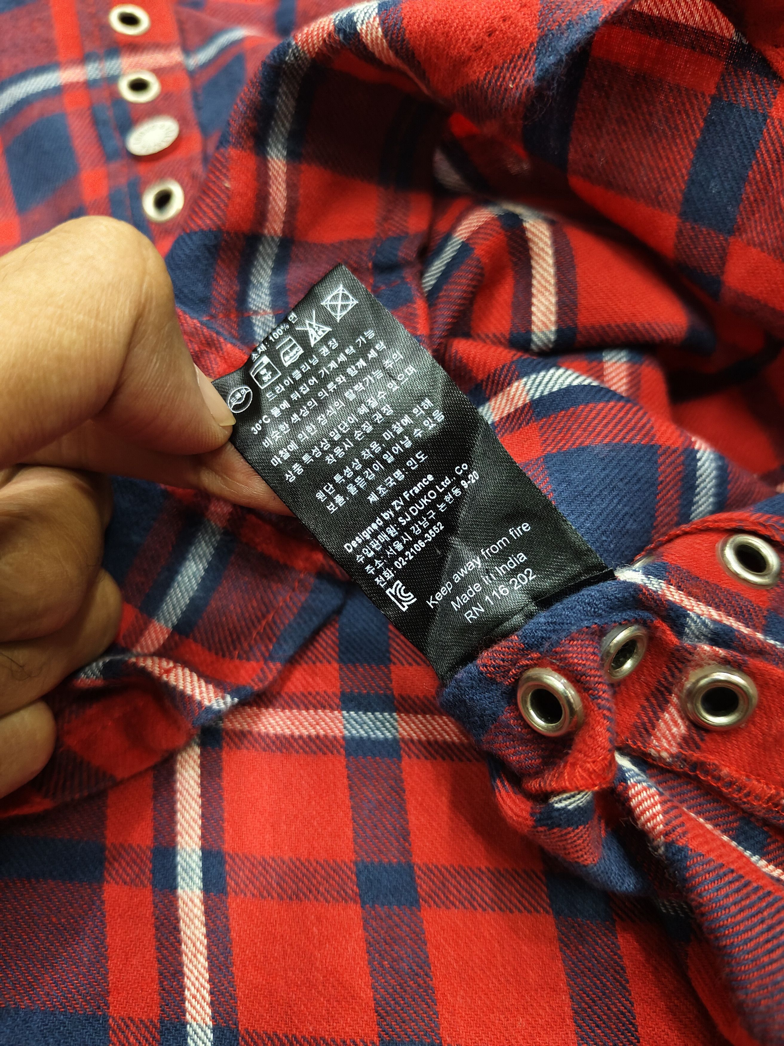 Zadig & Voltaire Zadig & Voltaire❤️‍🔥Punk Rock Grommet Hardware Flanel Shirt Size M / US 6-8 / IT 42-44 - 11 Thumbnail