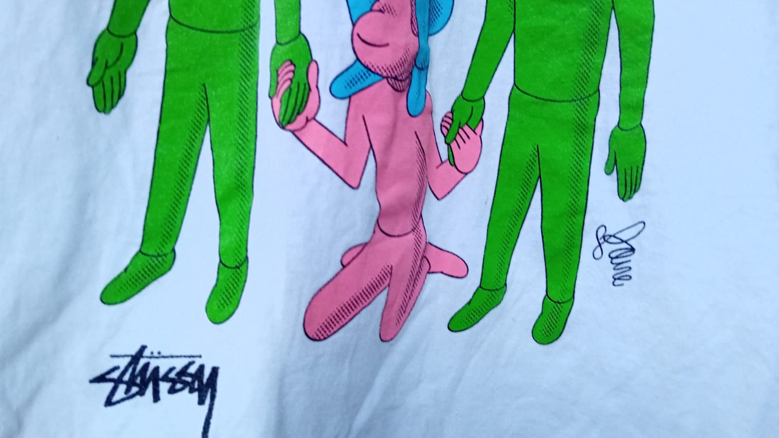 Stussy Stussy x Pane Human Wall 2011 Stefano Monfeli art t-shirt M Size US M / EU 48-50 / 2 - 3 Thumbnail