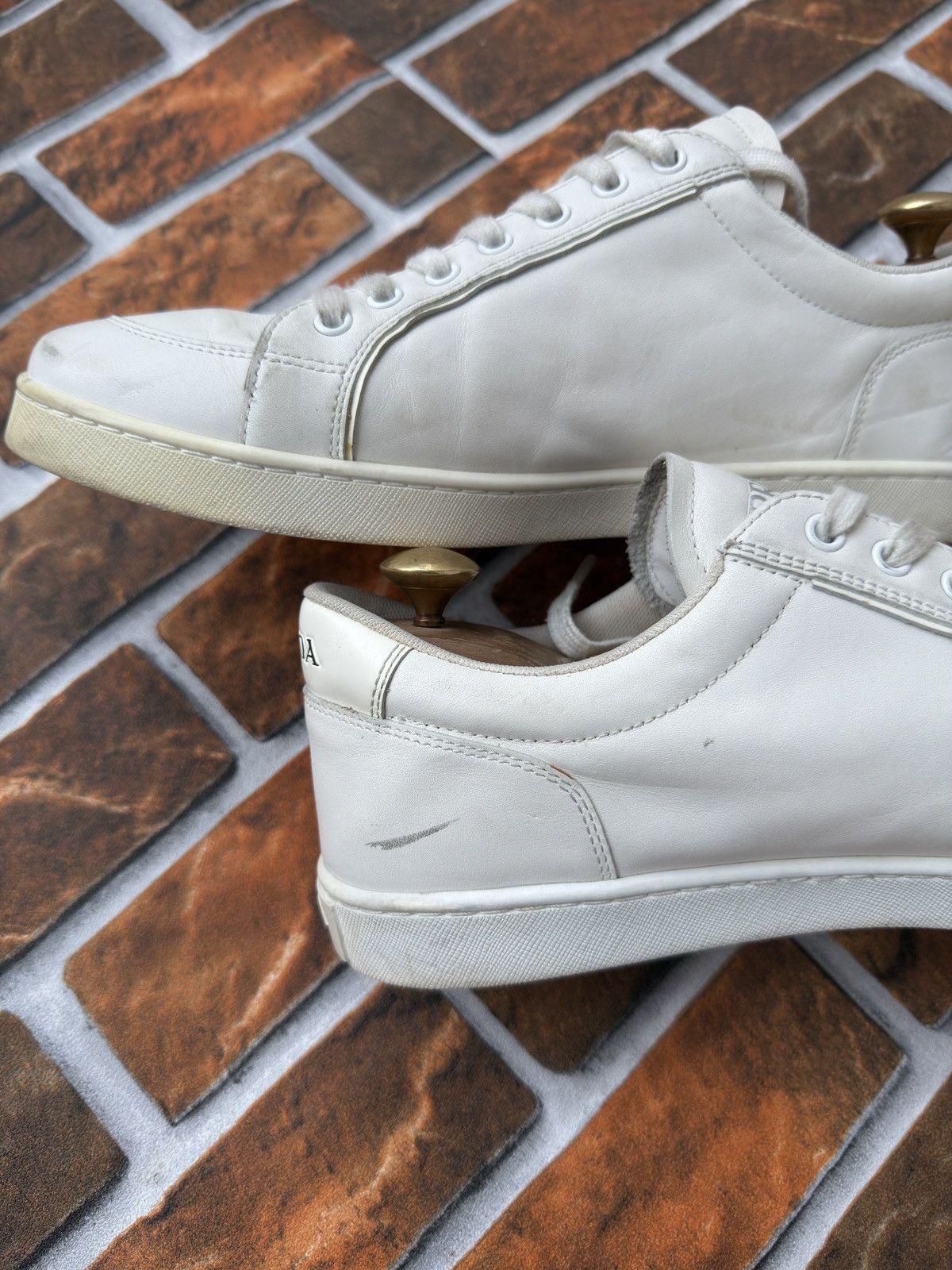 Prada ⚪️❕ downtown luxury trainers Size US 10 / EU 43 - 7 Thumbnail