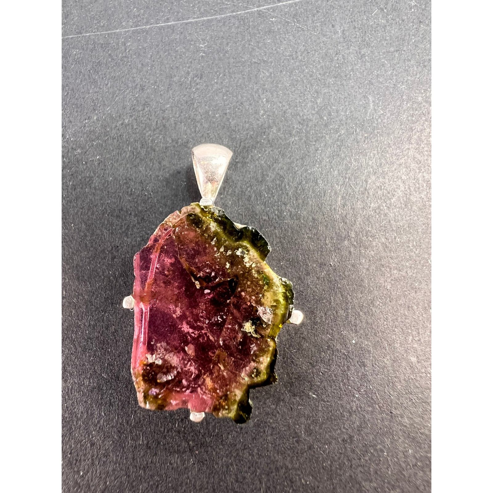 Other NEW Watermelon tourmaline slice 925 pendant 3.83 grams Size ONE SIZE - 2 Thumbnail