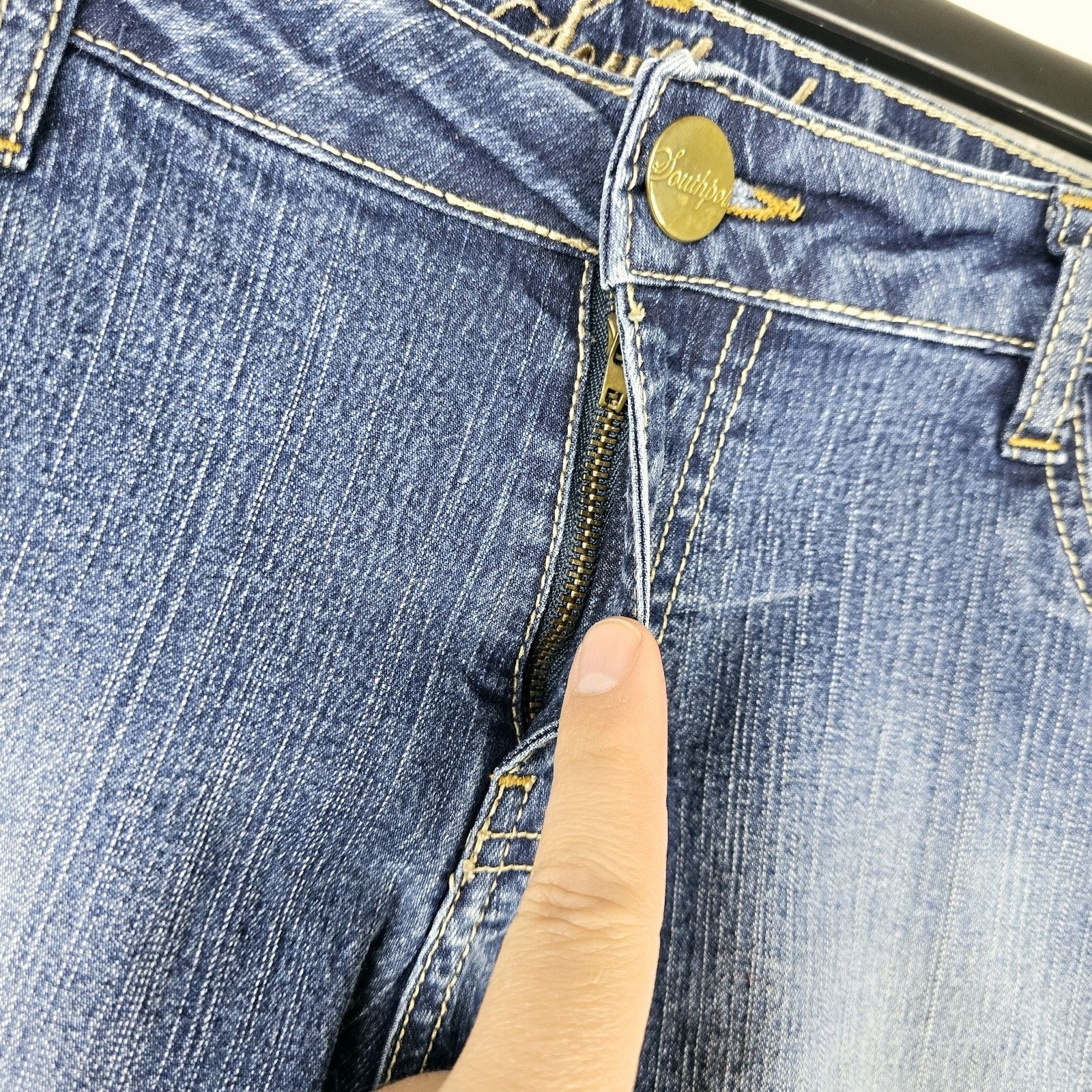 Southpole Vintage Southpole Capri Jeans Womens Sz 9 32x22 Juniors Y2K Size 32" / US 10 / IT 46 - 4 Thumbnail