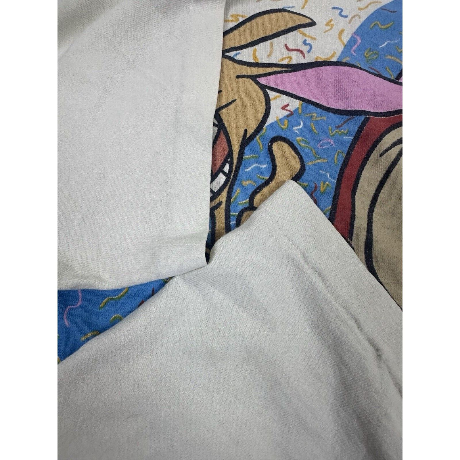 Changes × Vintage Vintage 1991 The Ren and Stimpy Show Promo Shirt Size US L / EU 52-54 / 3 - 5 Thumbnail