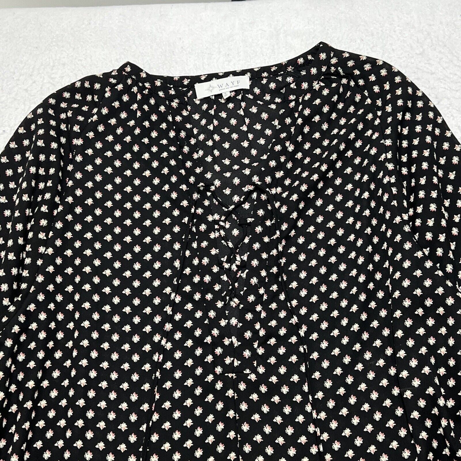 Nordstrom WAYF Where Are You From Lightweight Tie Blouse Size S / US 4 / IT 40 - 2 Thumbnail