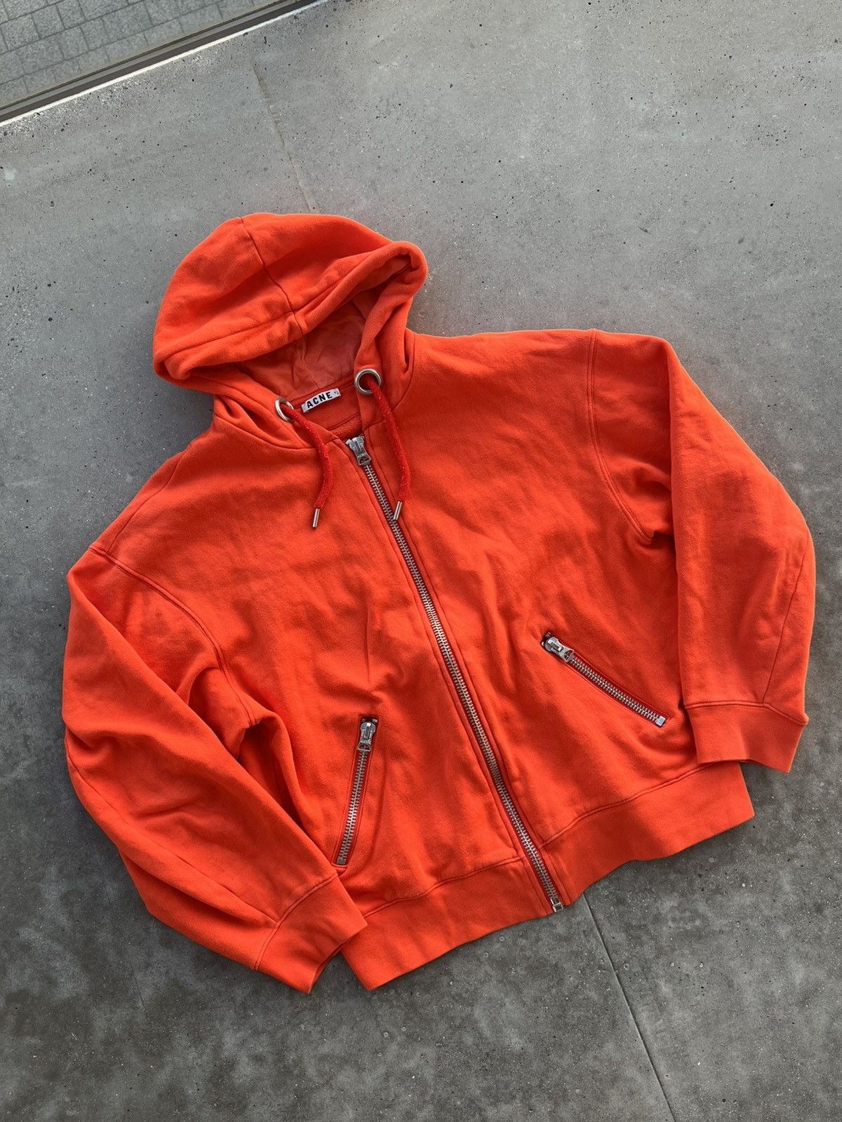 Acne Studios × Japanese Brand × Vintage 🍊VINTAGE Sample Acne studios oragne boxy hoodie Size US M / EU 48-50 / 2 - 4 Thumbnail