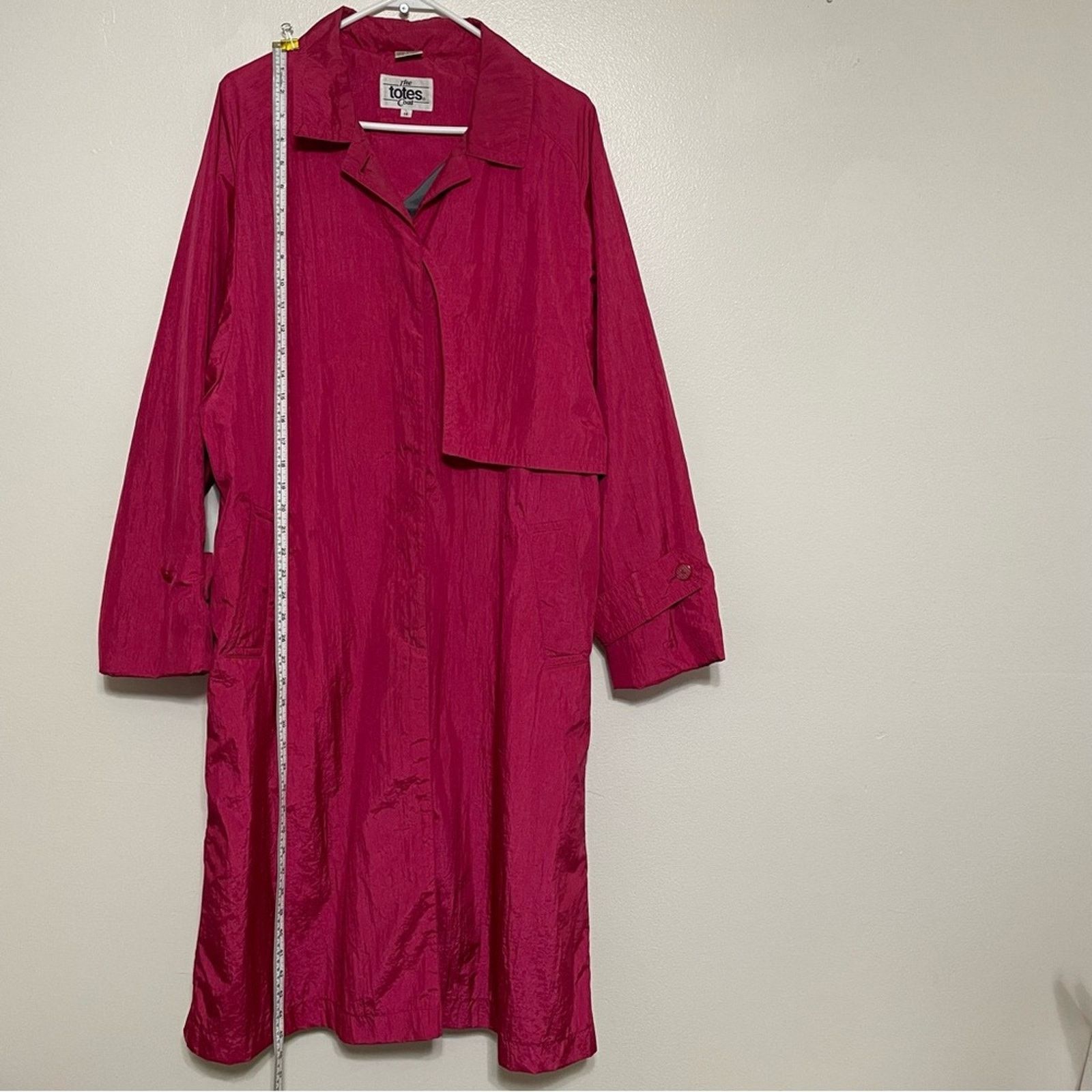Other The Totes Coat Raspberry Pink Water Repellent Trench Coat Size XL / US 12-14 / IT 48-50 - 3 Thumbnail