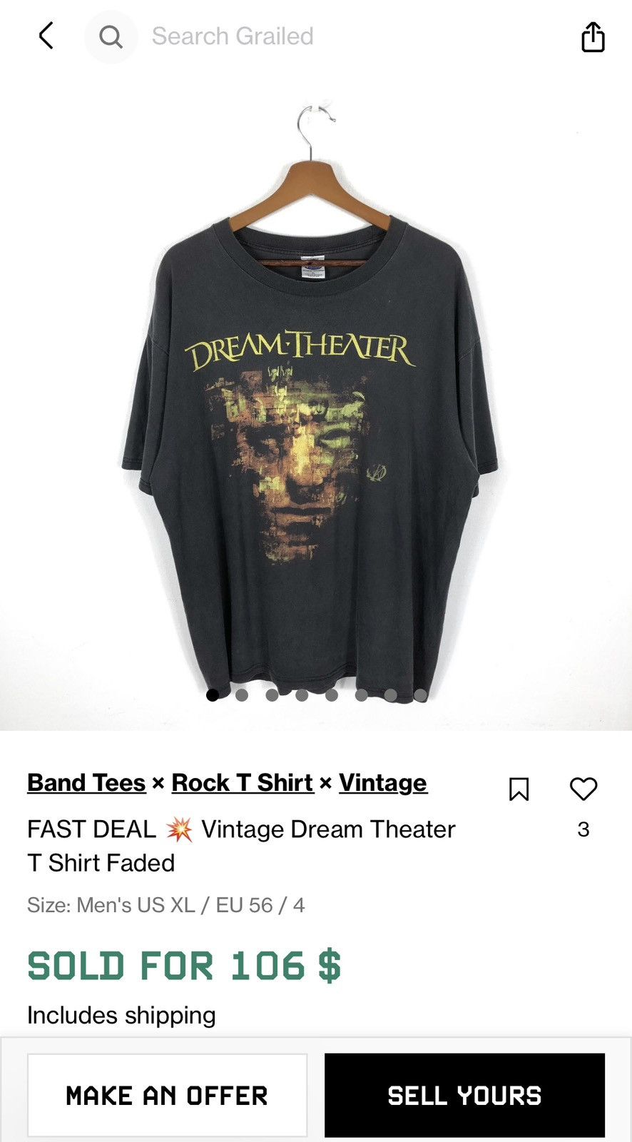 Band Tees 💥 Dream Theater Face vintage t-shirt Faded Size US L / EU 52-54 / 3 - 7 Thumbnail