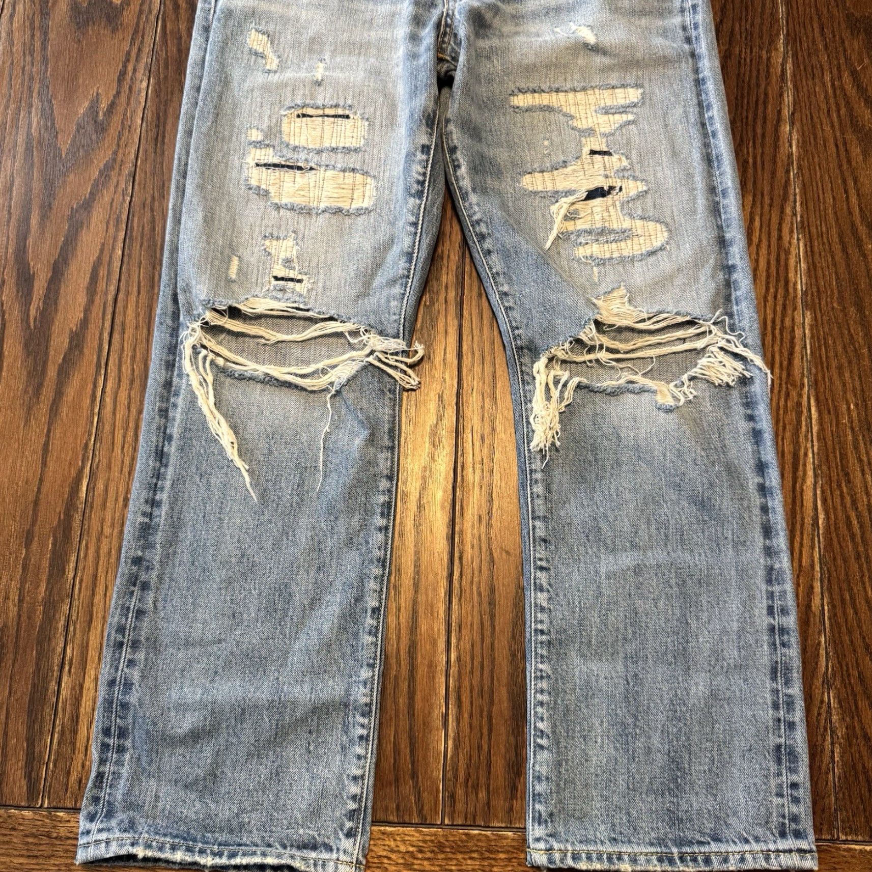 American Eagle Outfitters VINTAGE American Eagle AE77 Jeans Male 28x30 Blue Japanese Selvedge Denim Slim Fit 5-Pocket Mens Jeans Size US 28 / EU 44 - 2 Thumbnail