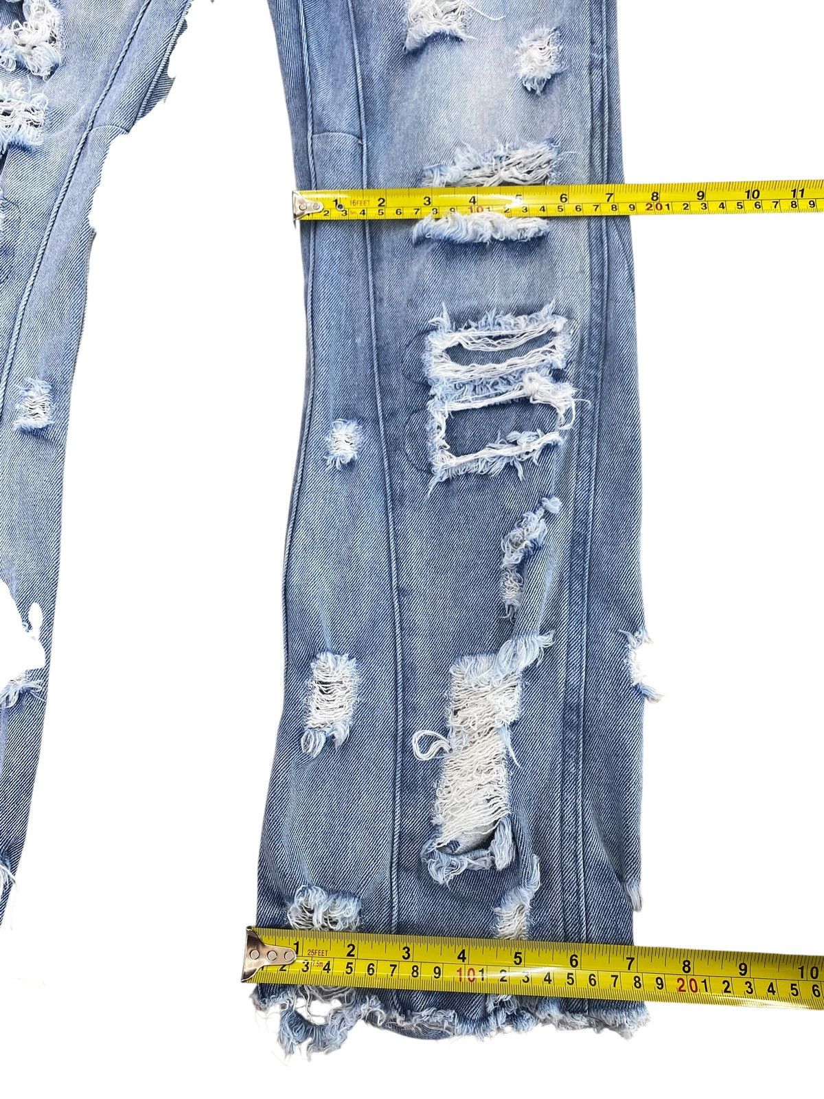 If Six Was Nine Japanese Brand Dualism Distressed Patchwork Faded Jeans Size US 30 / EU 46 - 12 Thumbnail