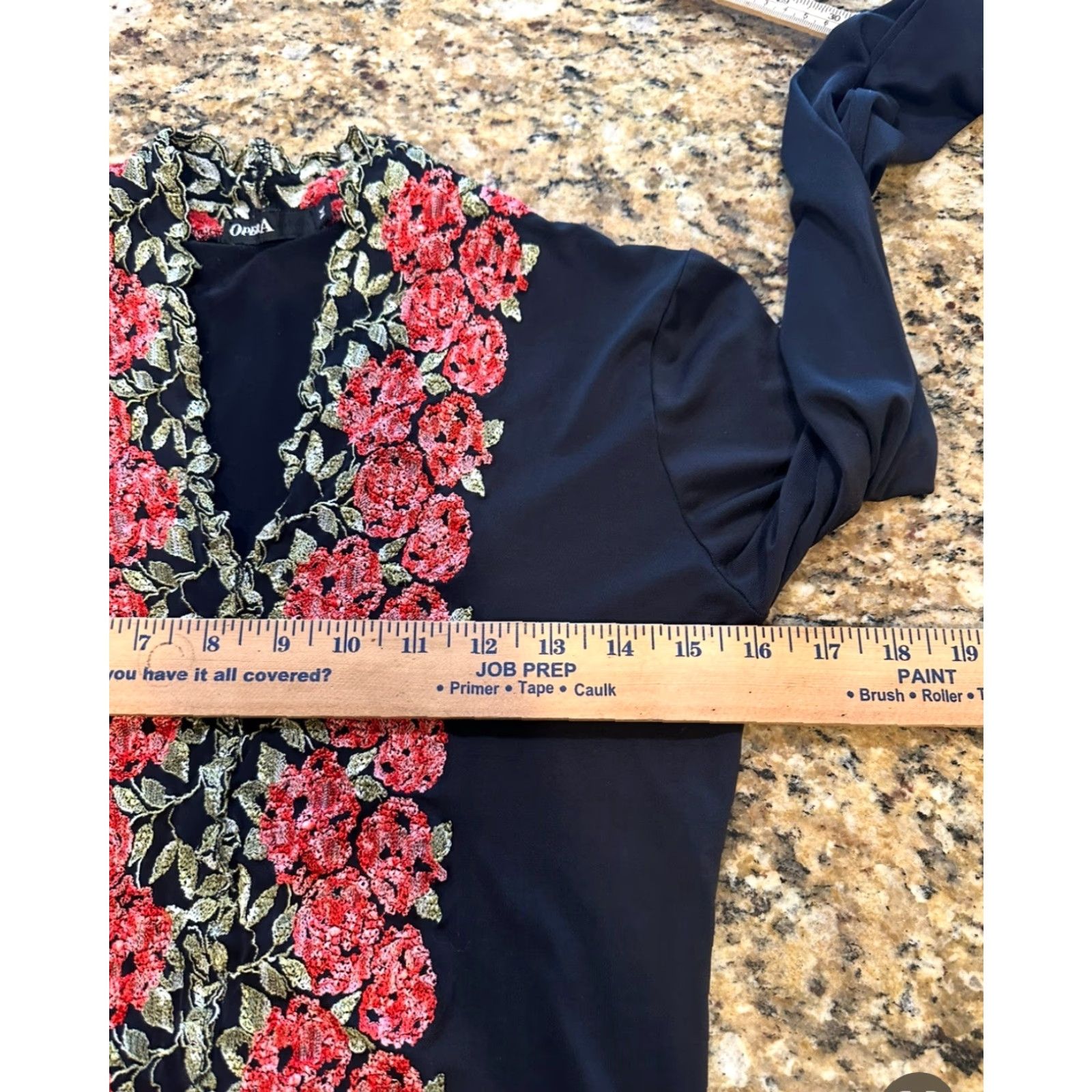Vintage VINTAGE Opera Blouse Size M Black Floral Embroidered Women Medium Size M / US 6-8 / IT 42-44 - 4 Thumbnail