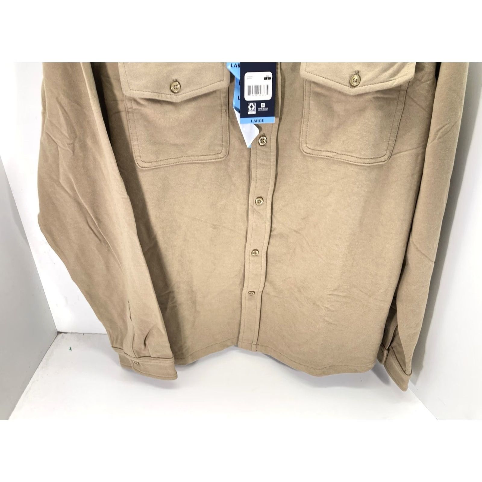 Gap Gap Shirt Men L Brown Knit Button Long Sleeve Cotton Blend Stretch NWT Size US L / EU 52-54 / 3 - 3 Thumbnail
