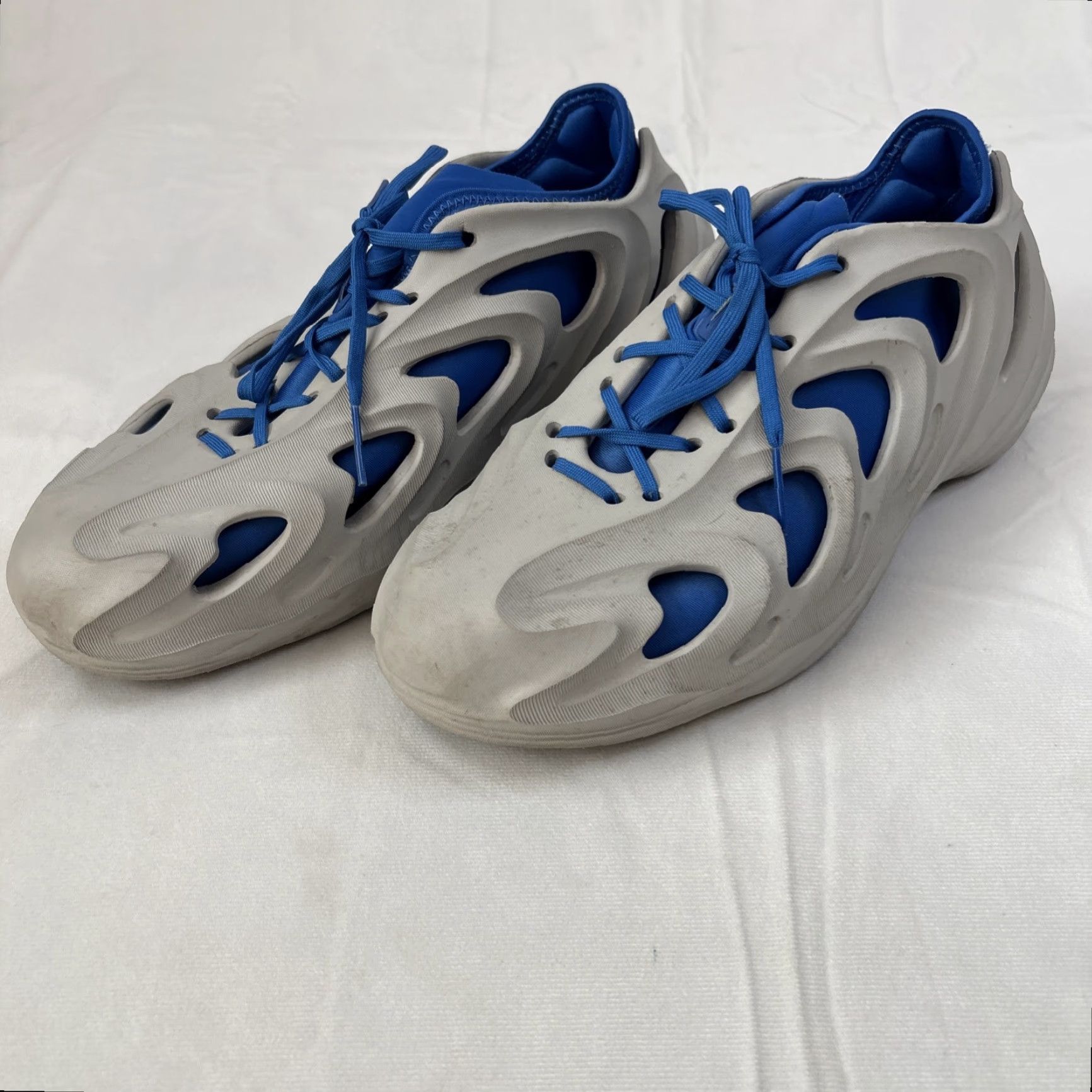Adidas Adidas AdiFom Q Size 12 Royal Blue Smoke Gray Sneaker Men Royal AdiFom Q Shoe EVA Upper - Adidas AdiFOM Sneaker Men 12 Blue Gray Size US 12 / EU 45 - 2 Thumbnail