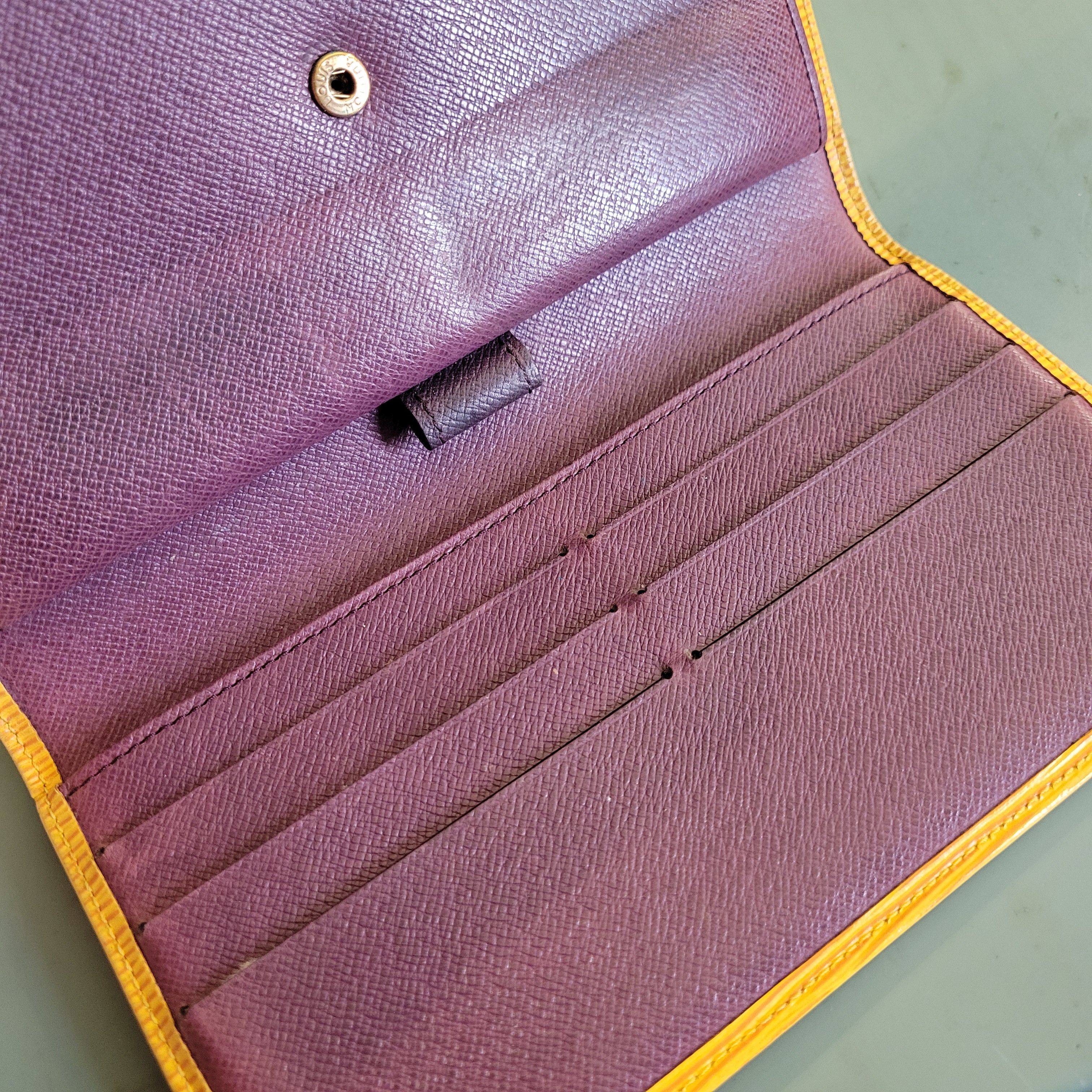 Louis Vuitton LV Epi Long Wallet Yellow and Purple International Size ONE SIZE - 13 Thumbnail