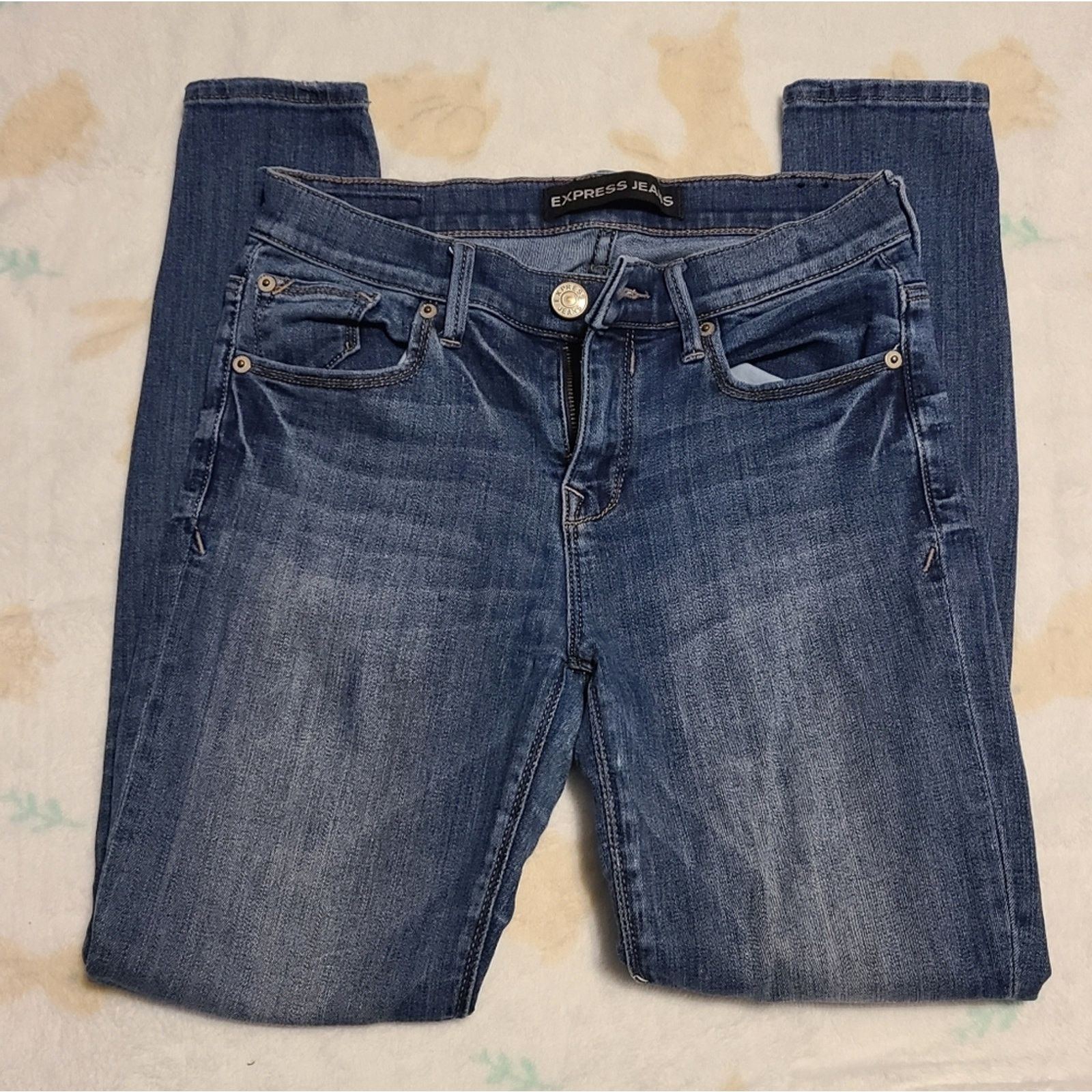 Express Express Women's Jeans Mia Mid Rise Legging Size 0S Size 25" / US 0 / IT 36 - 1 Thumbnail