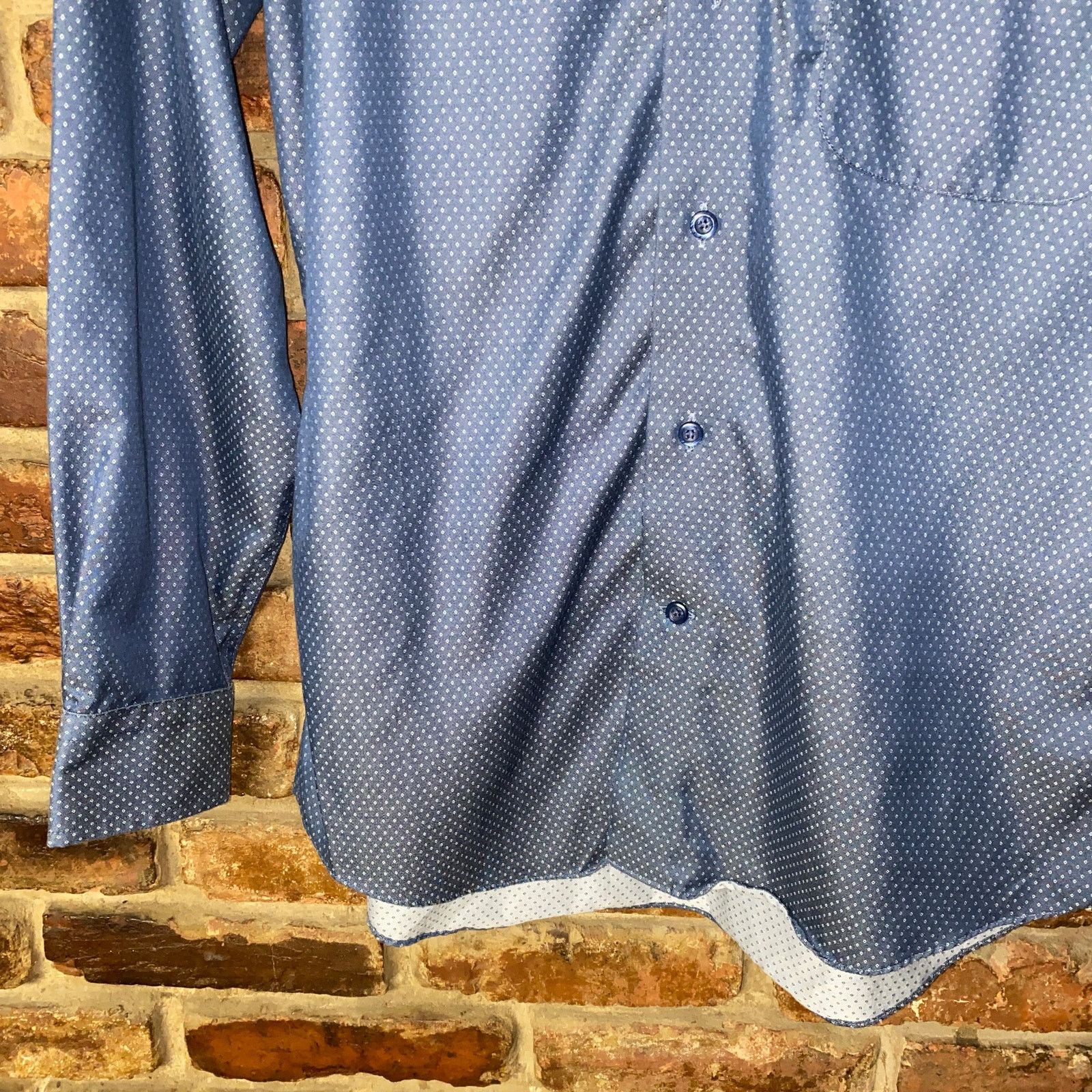 Joseph Abboud Joseph Abboud Indigo Blue Long Sleeve Button Down Shirt 16 Size US L / EU 52-54 / 3 - 3 Thumbnail