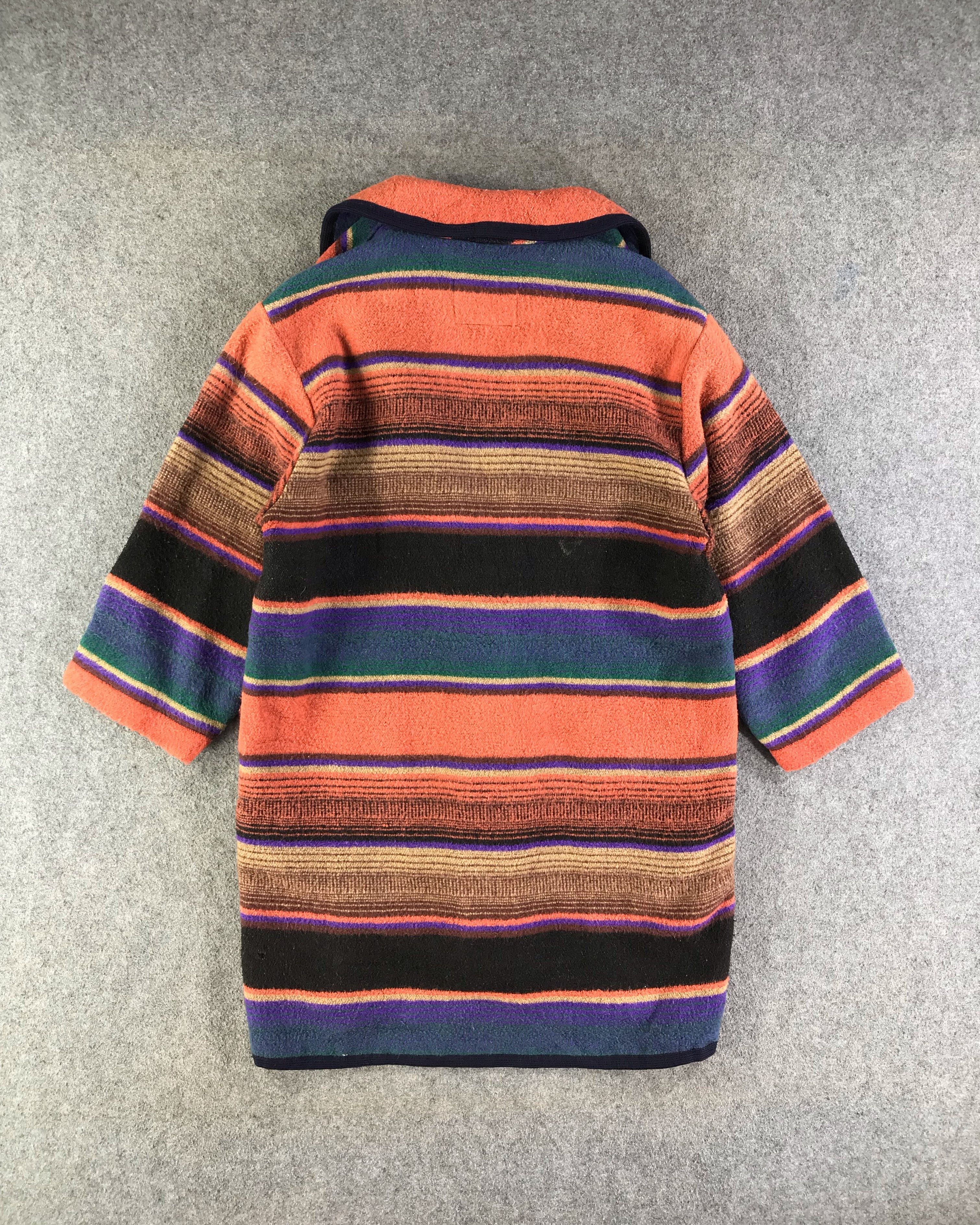 Japanese Brand Vintage Stripe Duster Coat Jacket JC279 Size ONE SIZE - 3 Thumbnail