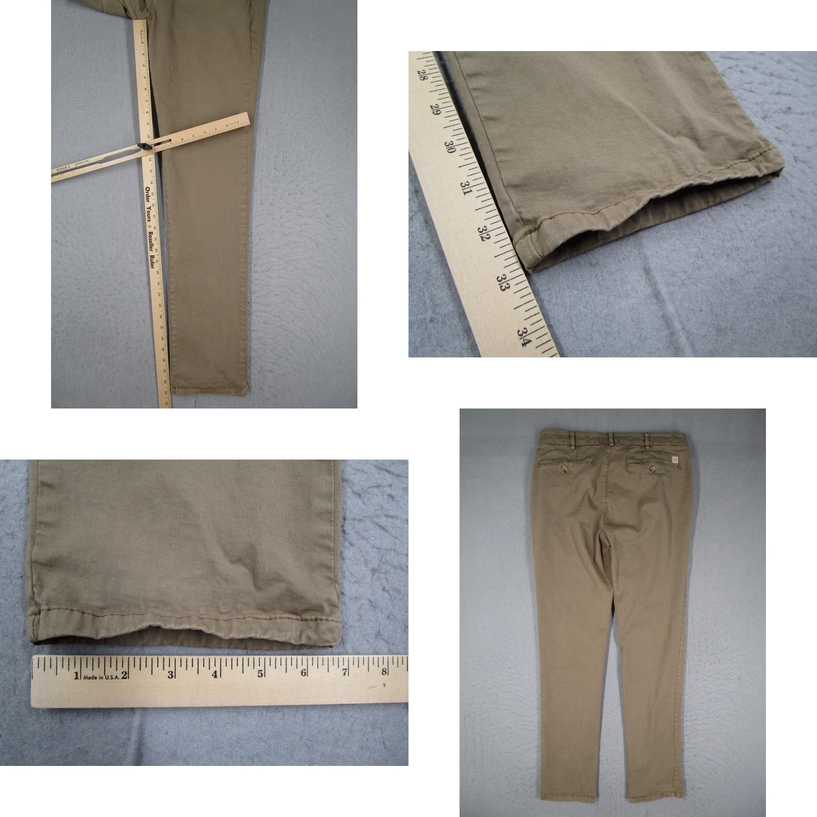 Marine Layer Marine Layer Pants Mens 32x34 Khaki Chino Stretch Twill Organic Style 15707 Size US 32 / EU 48 - 8 Thumbnail