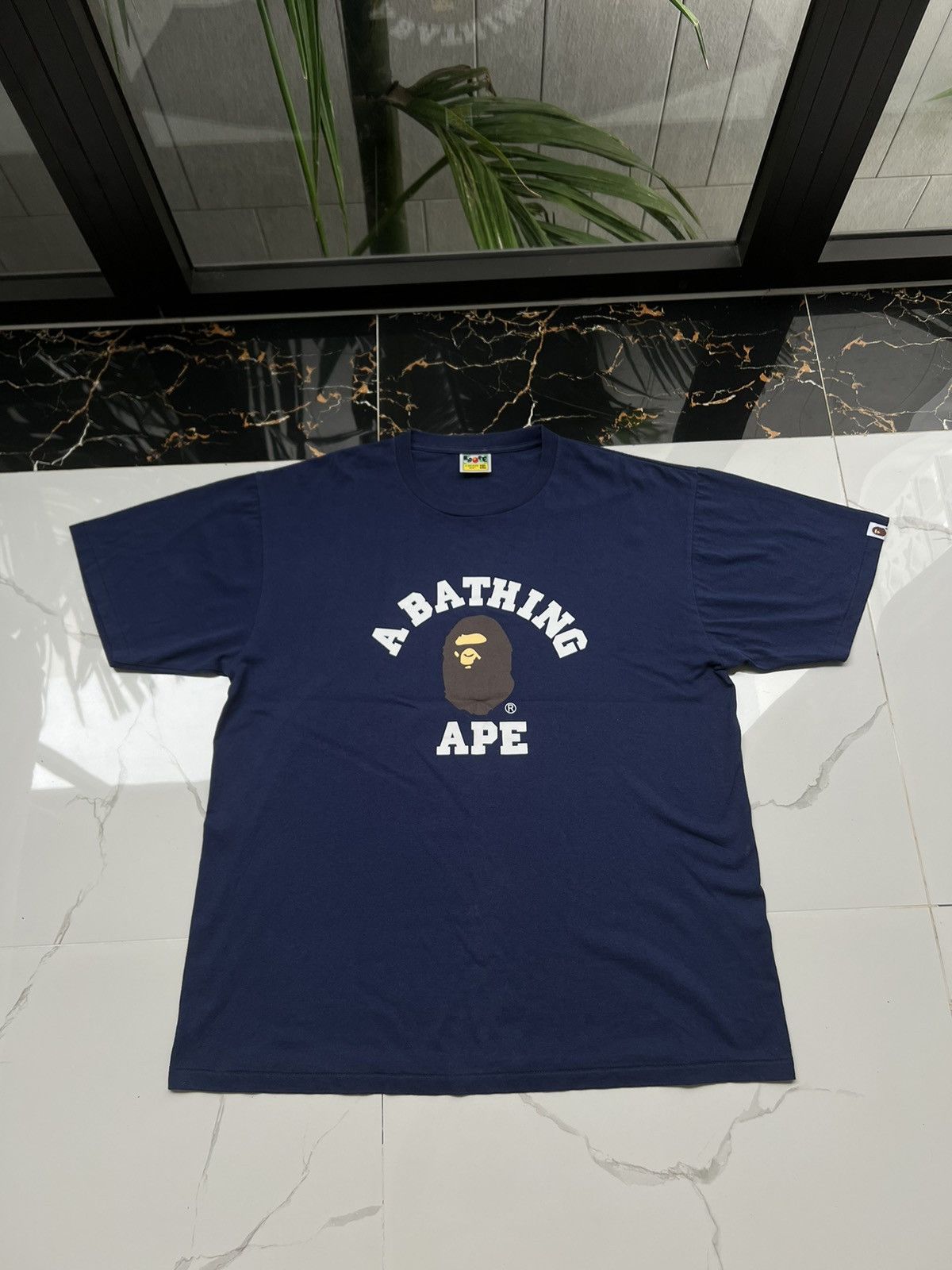 Bape BAPE BIG LOGO A BATHING APE RARE COLLEGE TEE | Grailed