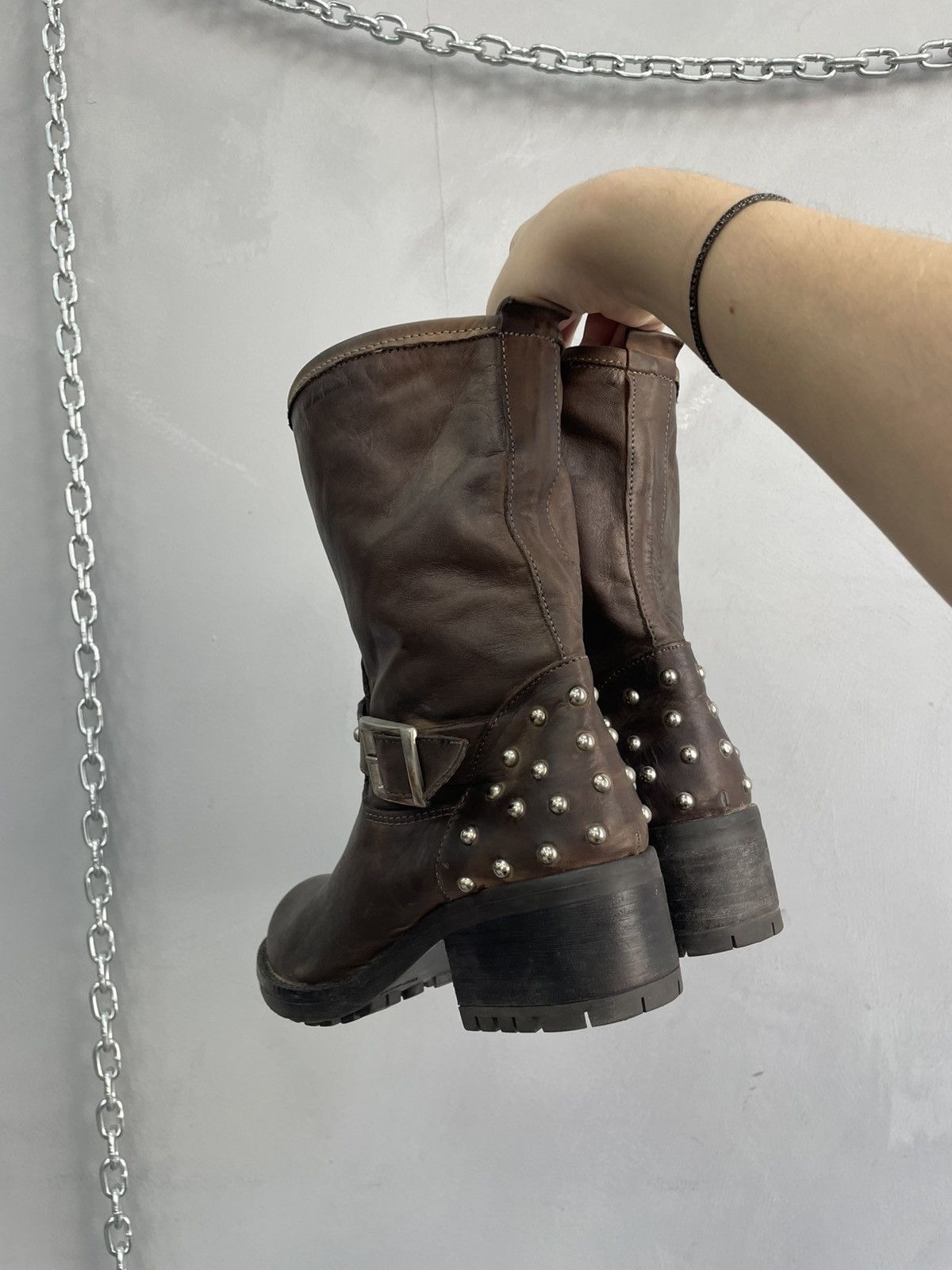 Hedi Slimane Hedi slimane style leather platform boots avant garde Size US 7.5 / EU 40-41 - 3 Thumbnail