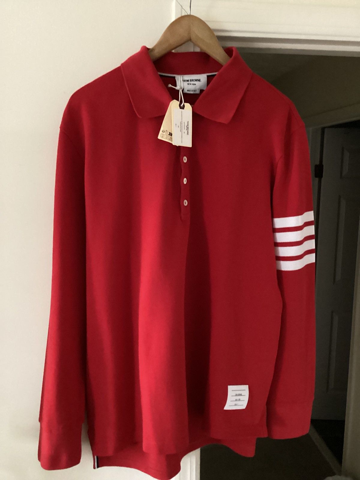 Thom Browne Thom browne 4 bar polo long sleeve sweater 2003 rugby NY Size US M / EU 48-50 / 2 - 2 Thumbnail