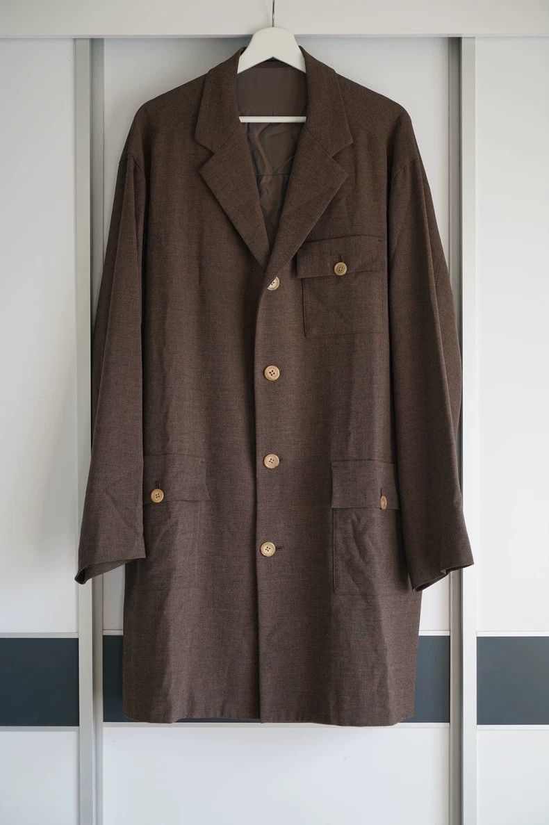 Yohji Yamamoto Yohji Yamamoto Yohji Yamamoto Brown Coat with Golden Embro Size US M / EU 48-50 / 2 - 1 Thumbnail