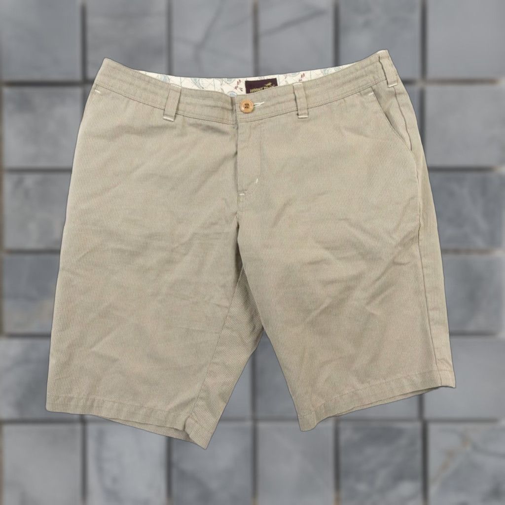 Vintage Horny Toad Womens Shorts 10 Beige Cotton Polyester Flat Front Bermuda Casual Outdoor 5-Pocket Logo Womens Size 32" / US 10 / IT 46 - 1 Thumbnail