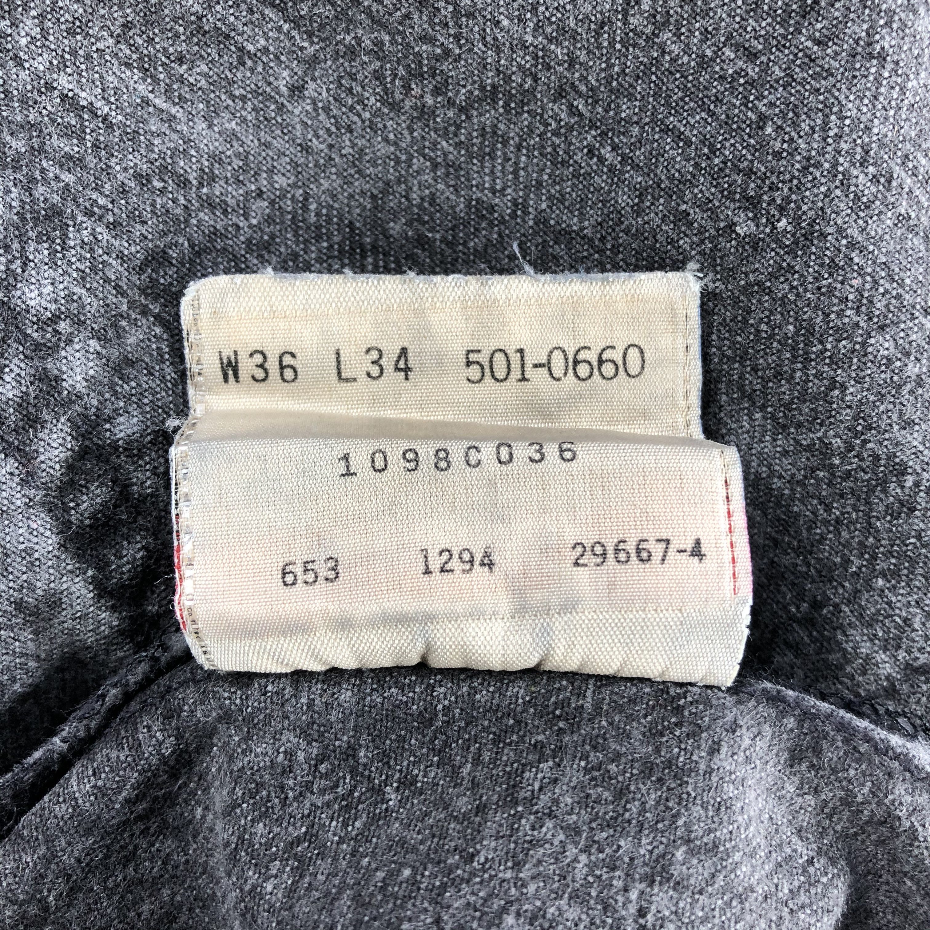 Levi's 90s Vintage Faded Black Levis 501 Jeans-J1448 Size US 34 / EU 50 - 15 Thumbnail