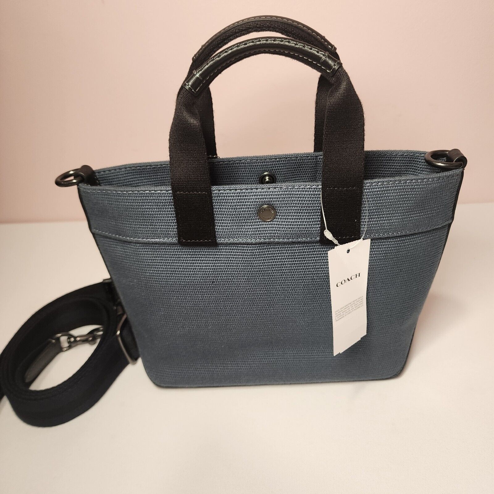 Coach Coach CU299 MEN'S Tote 20 Colorblock QB Denim Midnight Navy Size ONE SIZE - 3 Thumbnail
