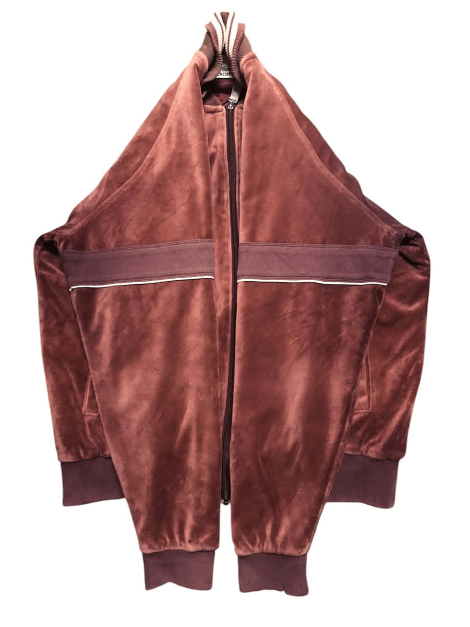 Lacoste Lacoste Velvet Sweater Zipper Jacket Sunfaded Distressed Size US L / EU 52-54 / 3 - 5 Thumbnail