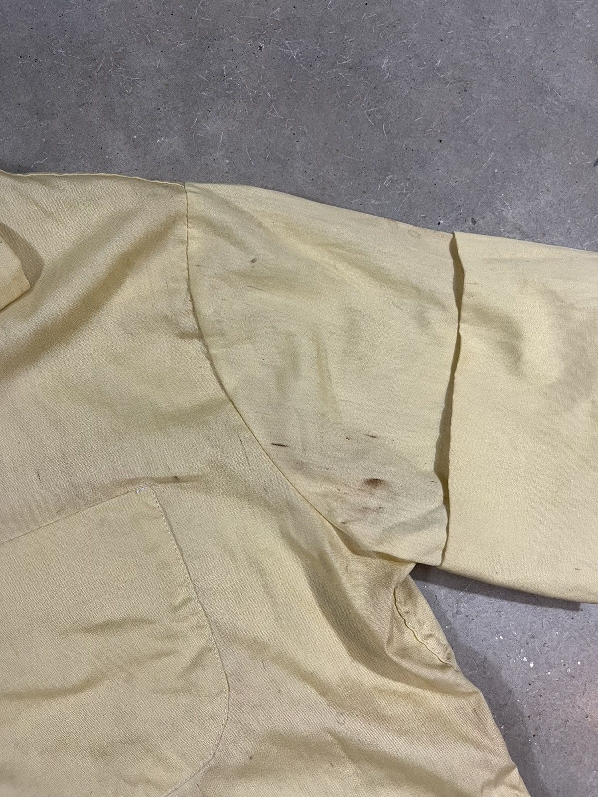 Vintage Vintage 70s Yellow Short Sleeve Loop Collar Shirt Size S / US 4 / IT 40 - 3 Thumbnail