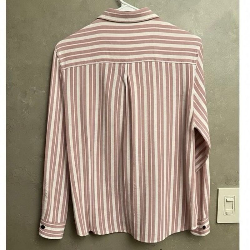Other Jach’s Girlfriend Pink Striped Button Down Blouse Shirt Med Size M / US 6-8 / IT 42-44 - 3 Thumbnail