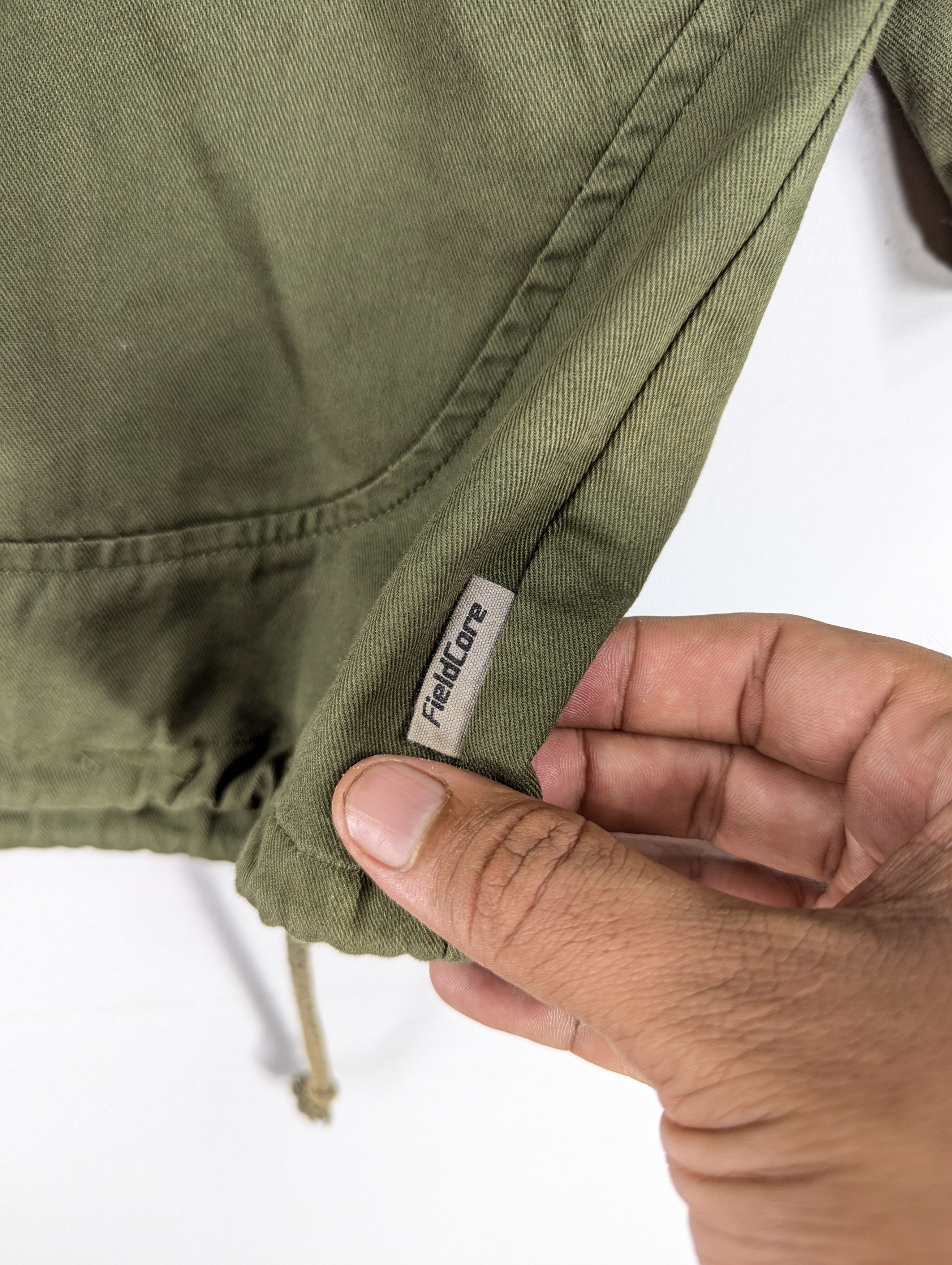 Japanese Brand Fieldcore Green Army Anorak Halfzipper Hoodie Jacket Size US L / EU 52-54 / 3 - 10 Thumbnail