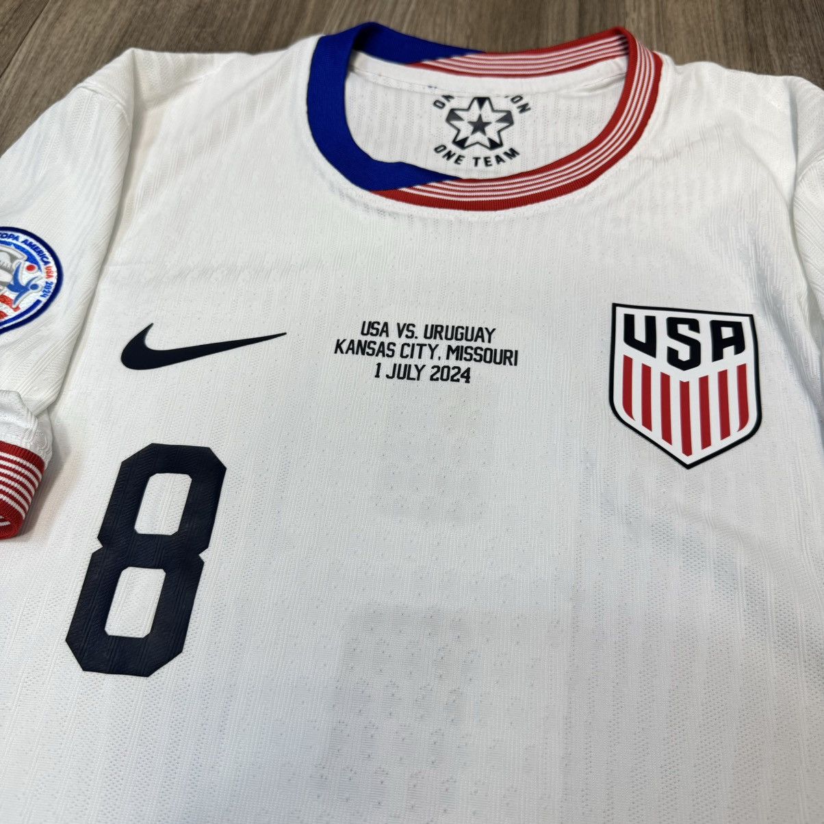 Nike USA USMNT24/25 player issue home shirt #8 McKENNIE Size US XL / EU 56 / 4 - 3 Thumbnail