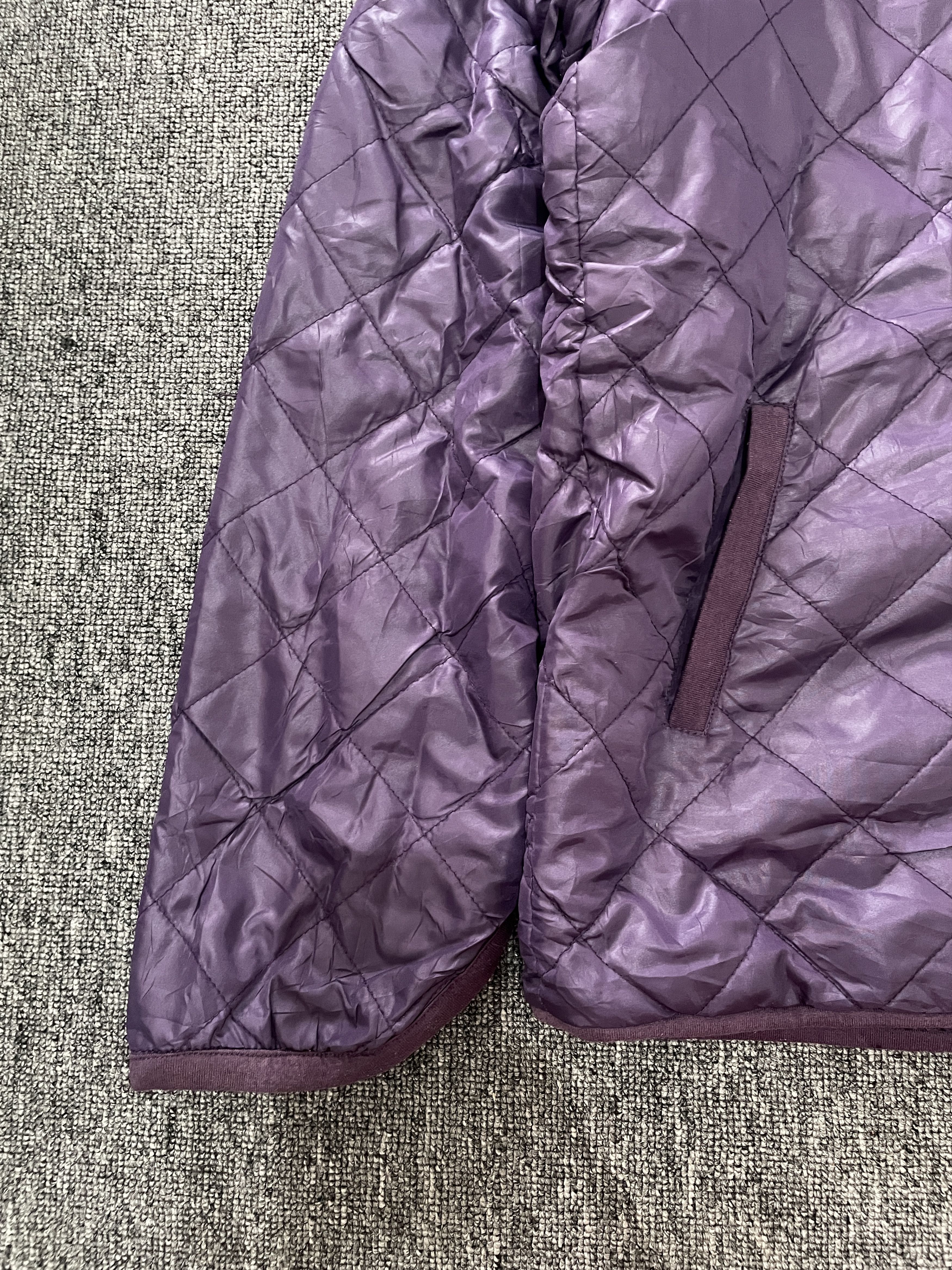 Japanese Brand Purple Diamond Quilted Reversible Hooded Puffy Jacket Size M / US 6-8 / IT 42-44 - 8 Thumbnail