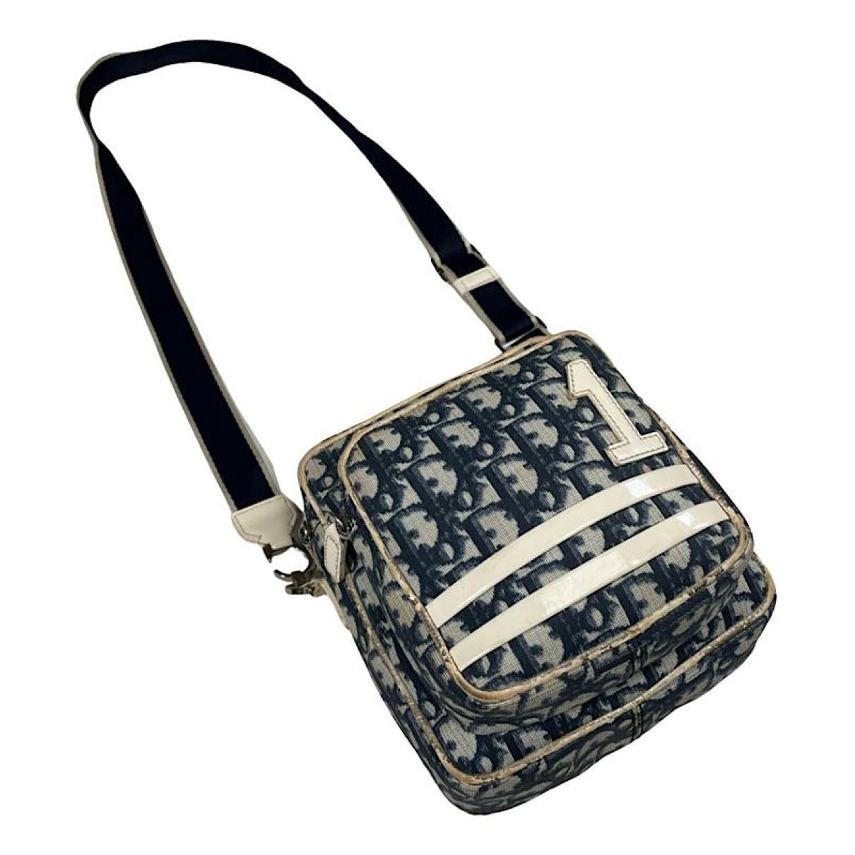 Dior Saddle vintage Classic Blue Cotton Handbag Size ONE SIZE - 1 Thumbnail