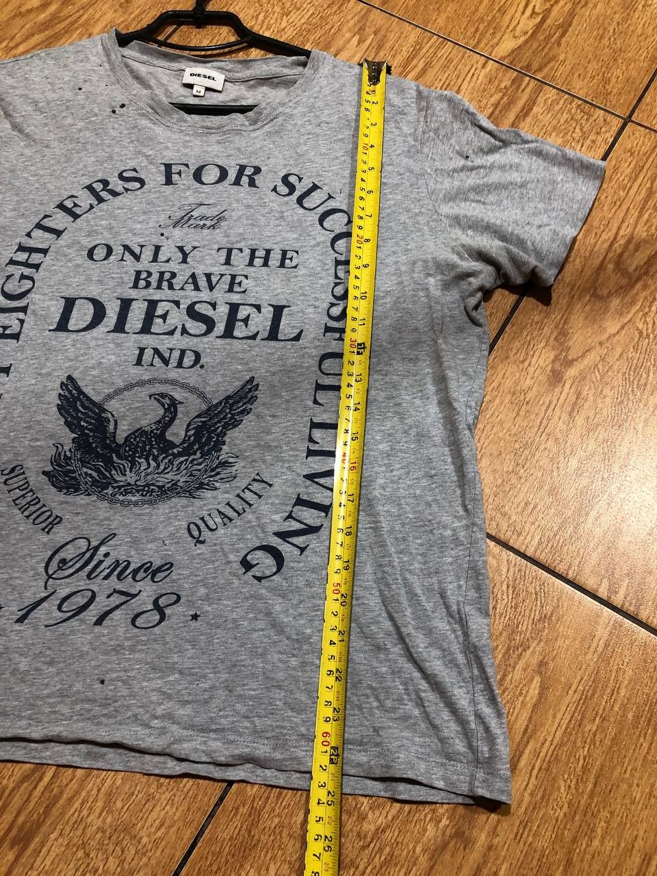 Diesel Diesel Gray Big Logo T-Shirt Men's Size M Streetwear Size US M / EU 48-50 / 2 - 7 Thumbnail