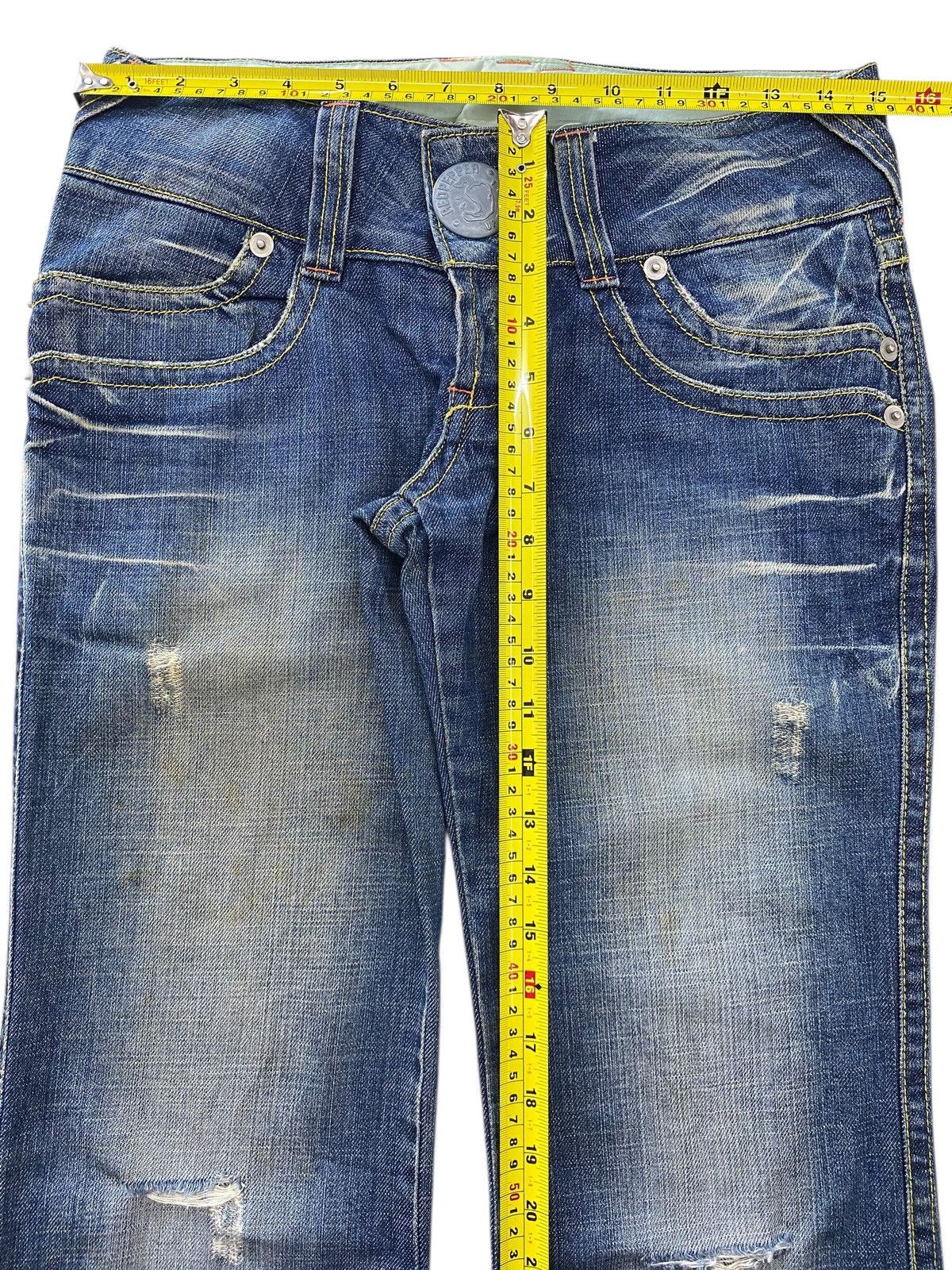 Japanese Brand Japanese Brand Light Wash Whiskered Style Boot Cut Jeans Size US 30 / EU 46 - 6 Thumbnail