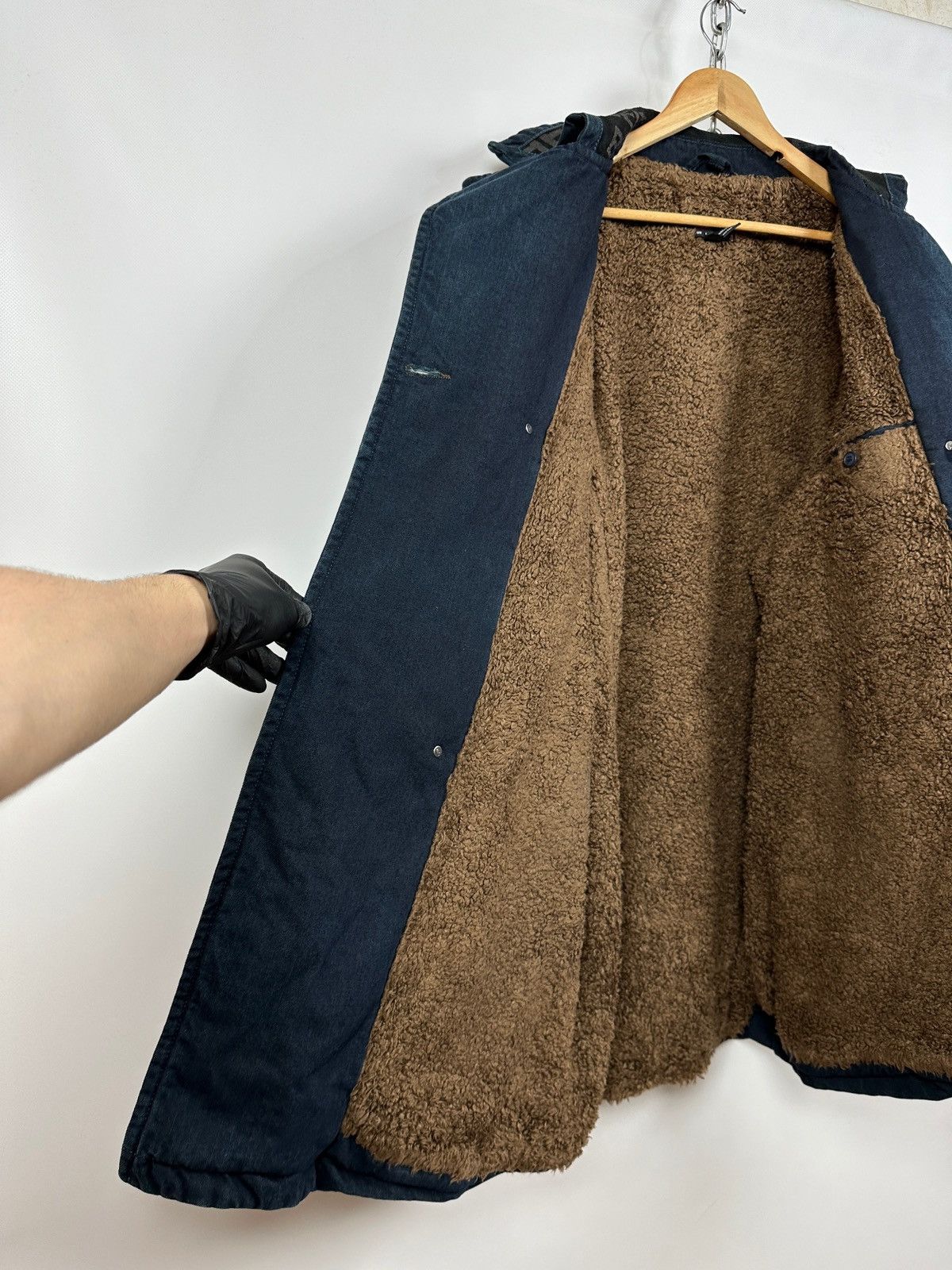 Diesel Vintage Diesel Denim Double Breasted Sherpa Coat Jacket Size US L / EU 52-54 / 3 - 21 Thumbnail