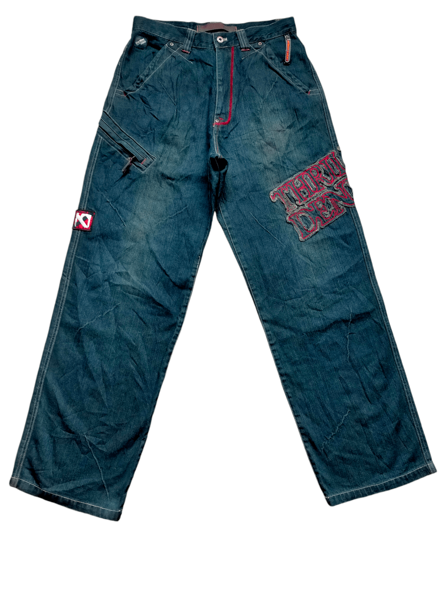 JNCO × Japanese Brand Thriller Denim Baggy Hip Hop Style Jeans Size US 32 / EU 48 - 1 Thumbnail
